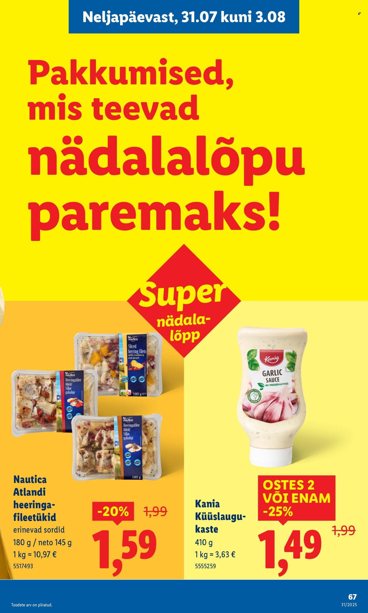 lidl - Lidl kliendileht - Kliendileht (28.07 - 3.08.2025) - page: 67 lidl - Lidl kliendileht - Kliendileht (28.07 - 3.08.2025) - page: 67