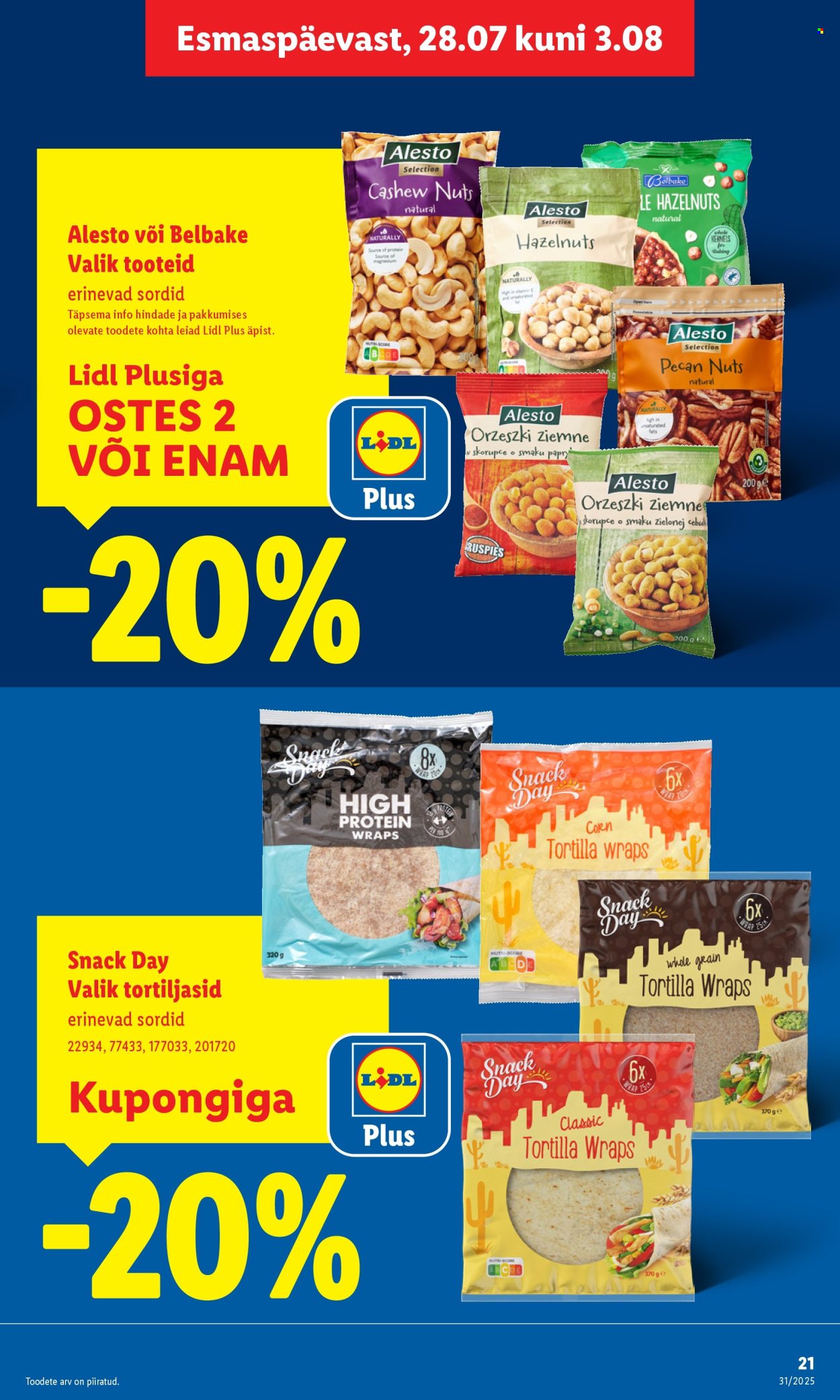 lidl - Lidl kliendileht - Kliendileht (28.07 - 3.08.2025) - page: 21 lidl - Lidl kliendileht - Kliendileht (28.07 - 3.08.2025) - page: 21