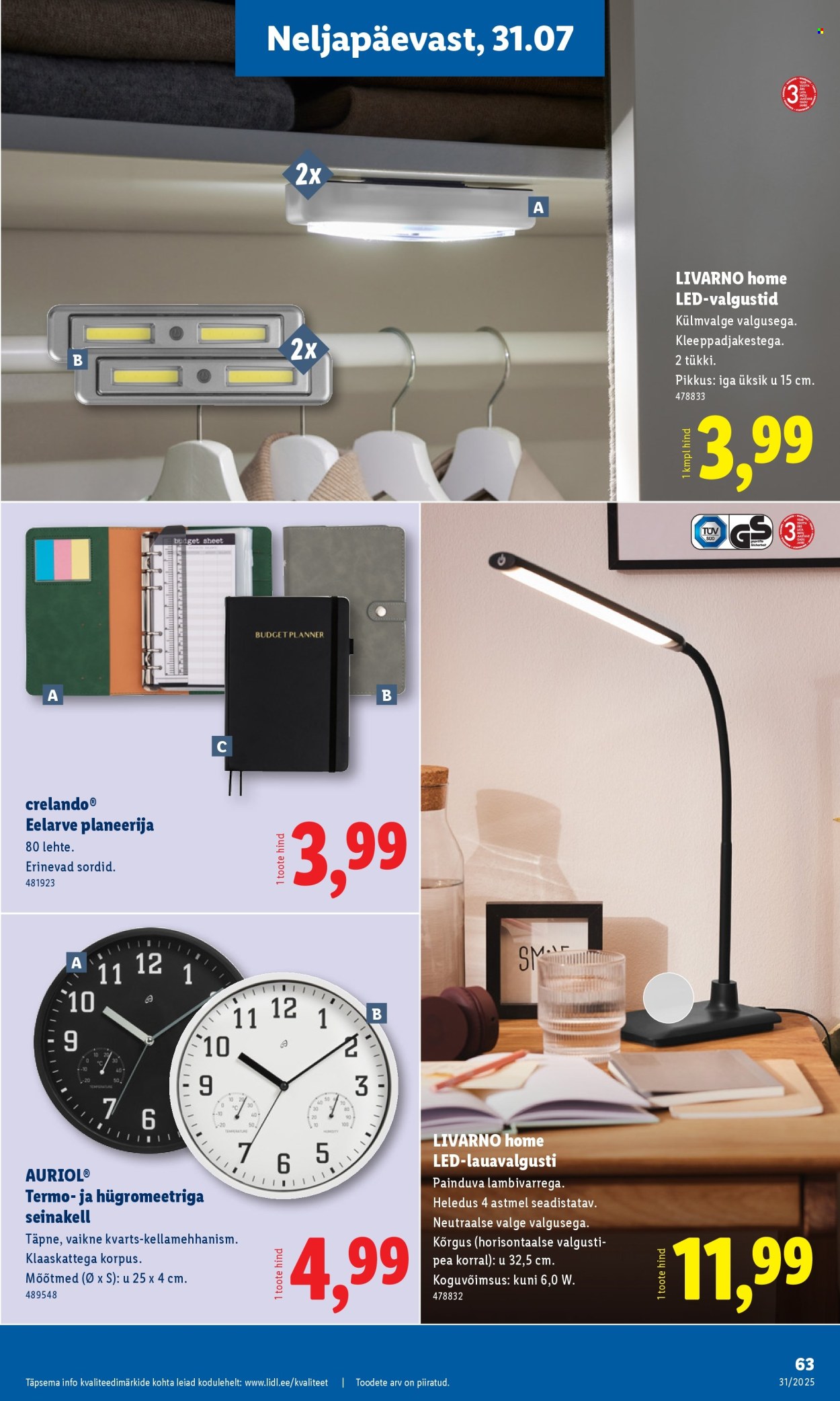 lidl - Lidl kliendileht - Kliendileht (31.07 - 3.08.2025) - page: 63 lidl - Lidl kliendileht - Kliendileht (31.07 - 3.08.2025) - page: 63