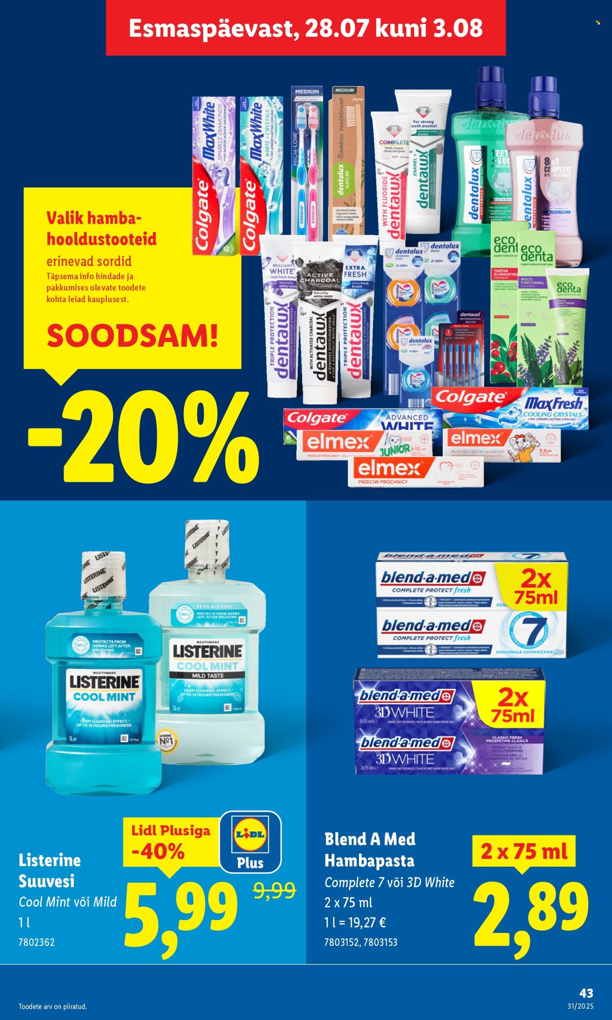 lidl - Lidl kliendileht - Kliendileht (31.07 - 3.08.2025) - page: 43 lidl - Lidl kliendileht - Kliendileht (31.07 - 3.08.2025) - page: 43