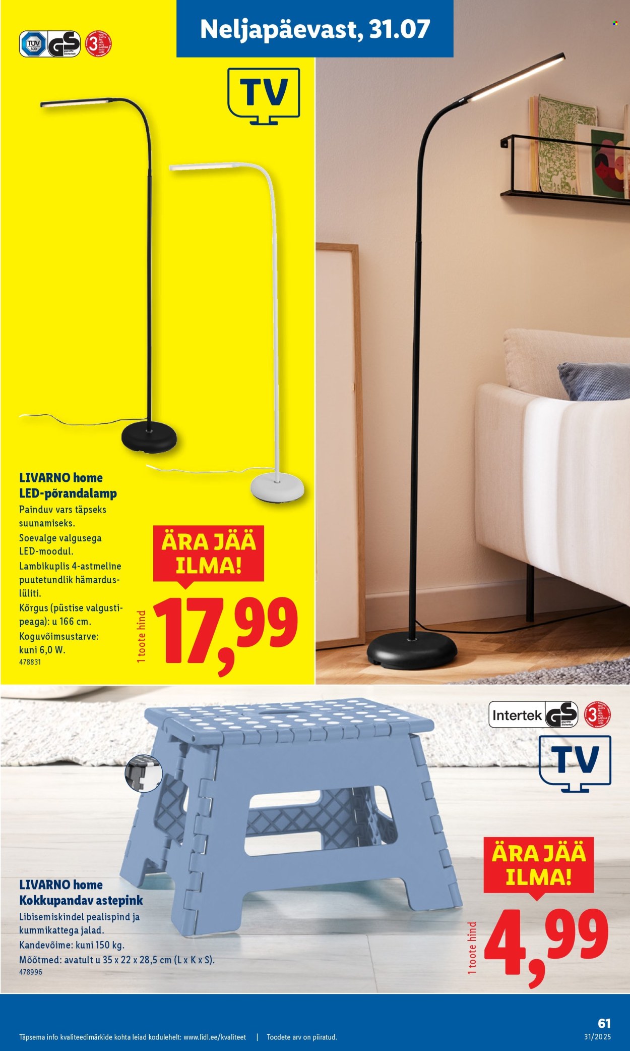 lidl - Lidl kliendileht - Kliendileht (31.07 - 3.08.2025) - page: 61 lidl - Lidl kliendileht - Kliendileht (31.07 - 3.08.2025) - page: 61