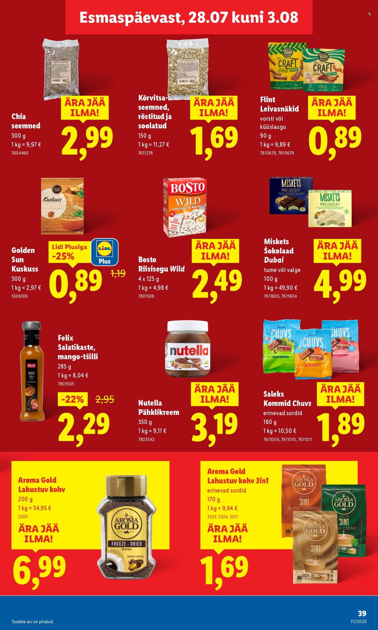 lidl - Lidl kliendileht - Kliendileht (31.07 - 3.08.2025) - page: 39 lidl - Lidl kliendileht - Kliendileht (31.07 - 3.08.2025) - page: 39