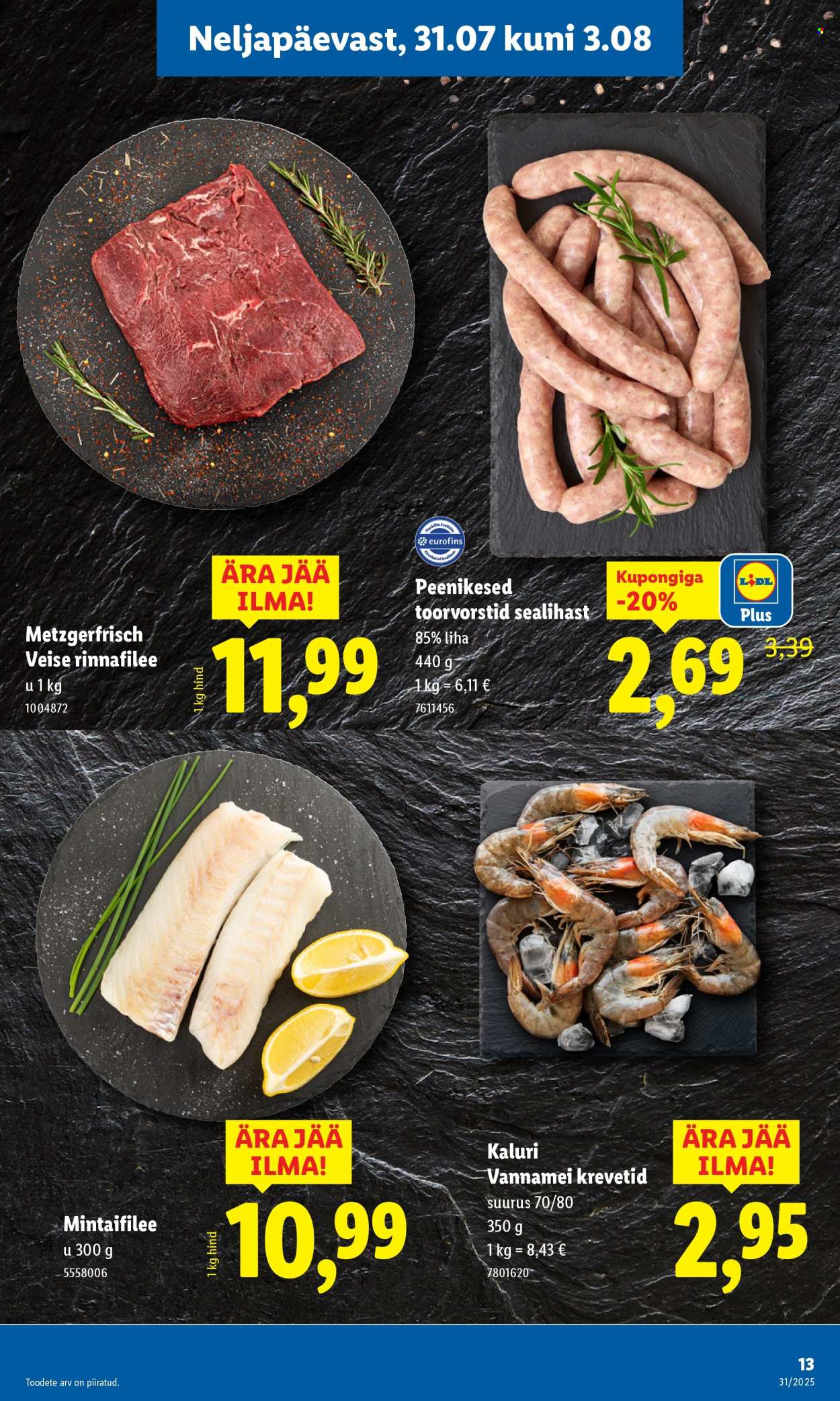 lidl - Lidl kliendileht - Kliendileht (31.07 - 3.08.2025) - page: 13 lidl - Lidl kliendileht - Kliendileht (31.07 - 3.08.2025) - page: 13