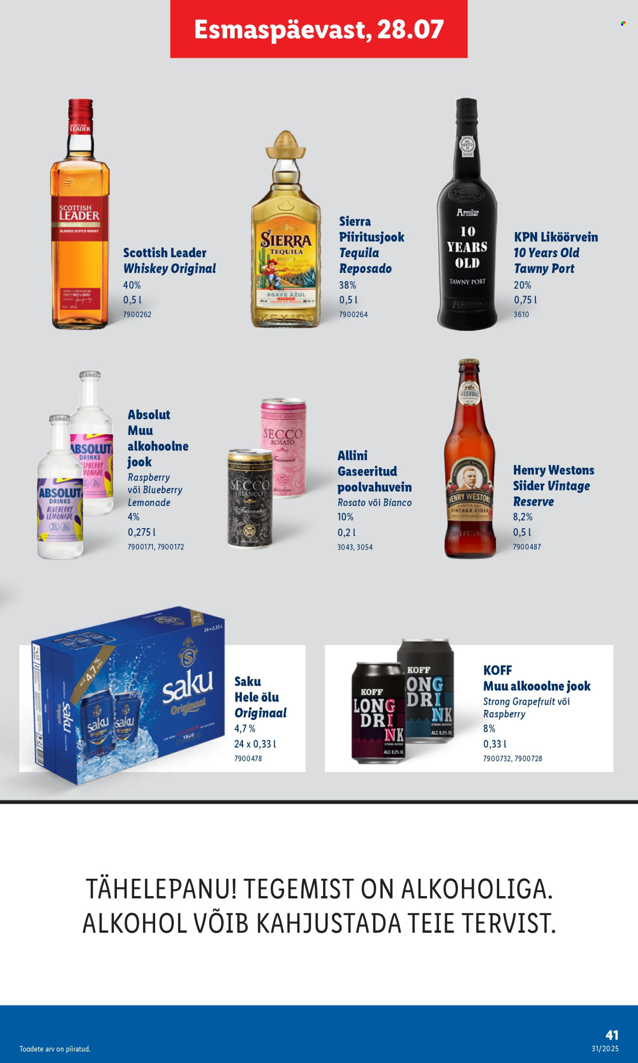 lidl - Lidl kliendileht - Kliendileht (31.07 - 3.08.2025) - page: 41 lidl - Lidl kliendileht - Kliendileht (31.07 - 3.08.2025) - page: 41