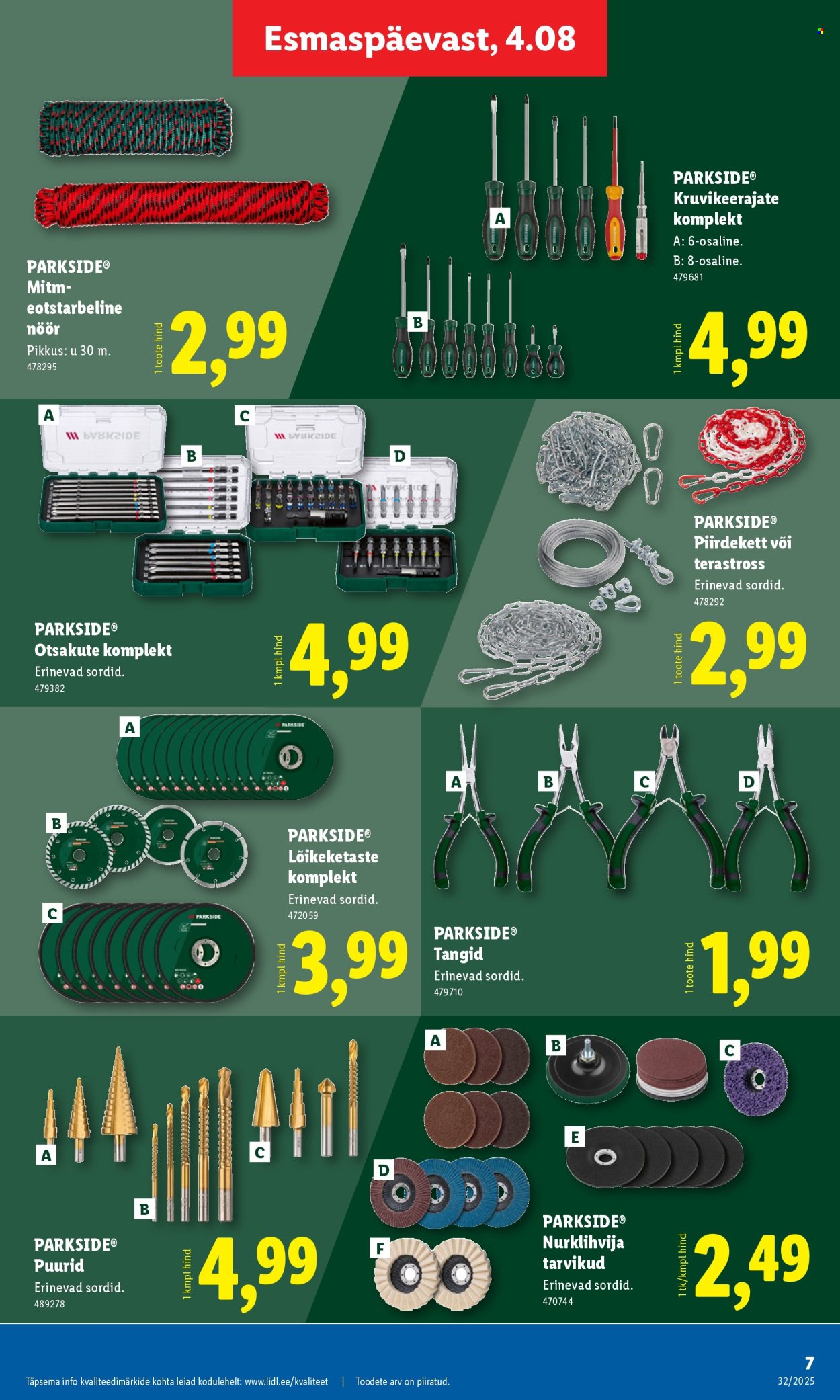 lidl - Lidl kliendileht - Tööstuskaupade pakkumised (4.08 - 10.08.2025) - page: 7