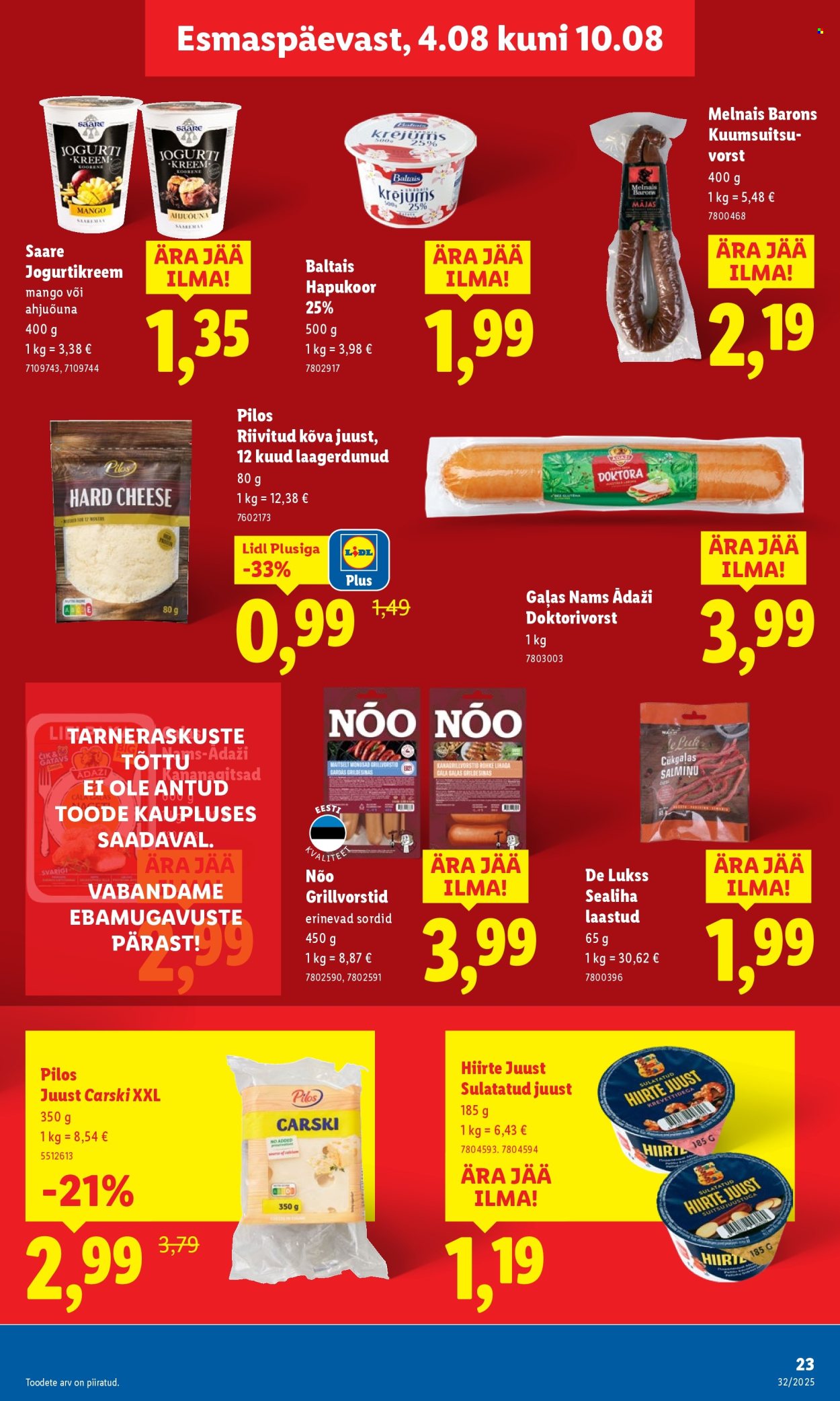 lidl - Lidl kliendileht - Kliendileht (4.08 - 10.08.2025) - page: 23