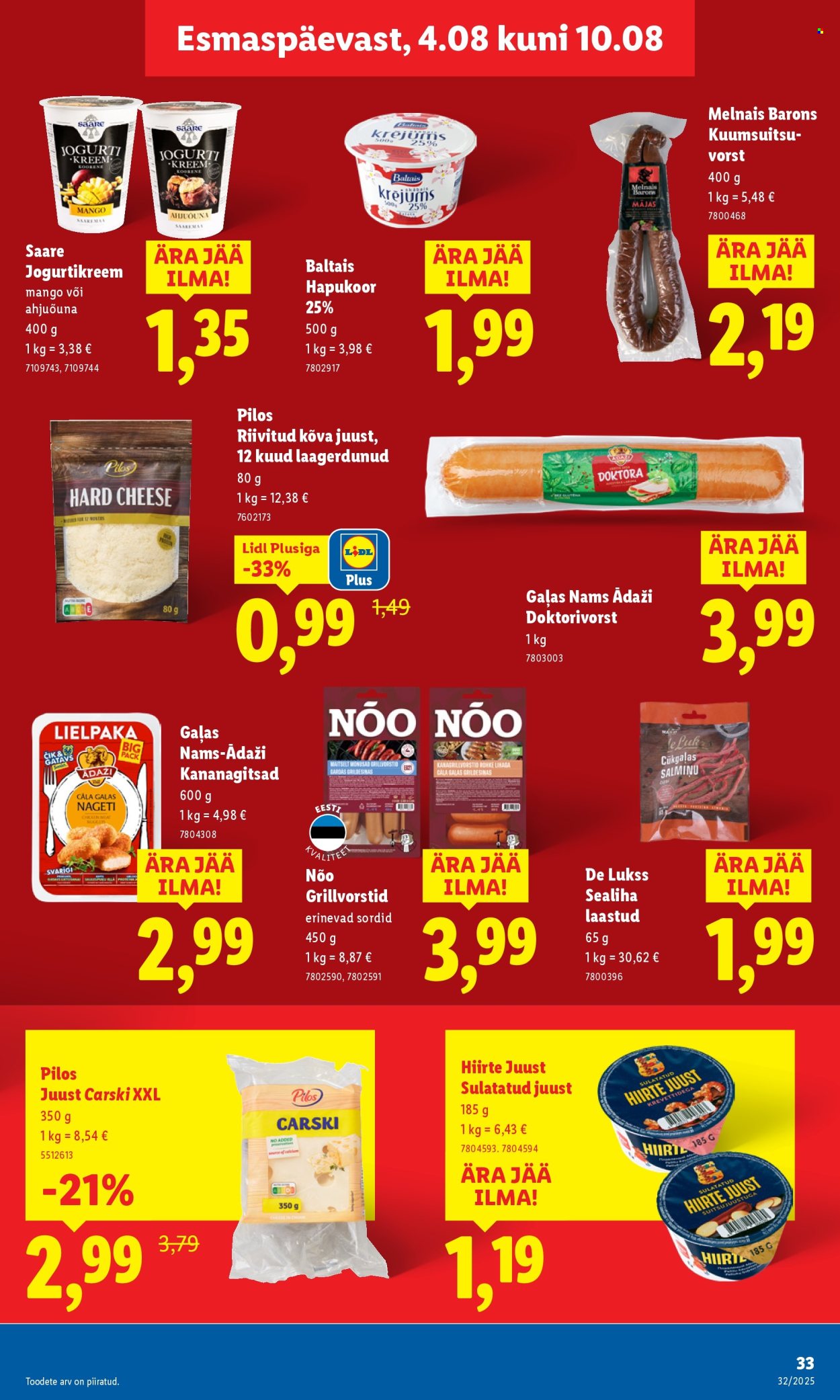 lidl - Lidl kliendileht - Nädalalõpu pakkumised (7.08 - 10.08.2025) - page: 33 lidl - Lidl kliendileht - Nädalalõpu pakkumised (7.08 - 10.08.2025) - page: 33