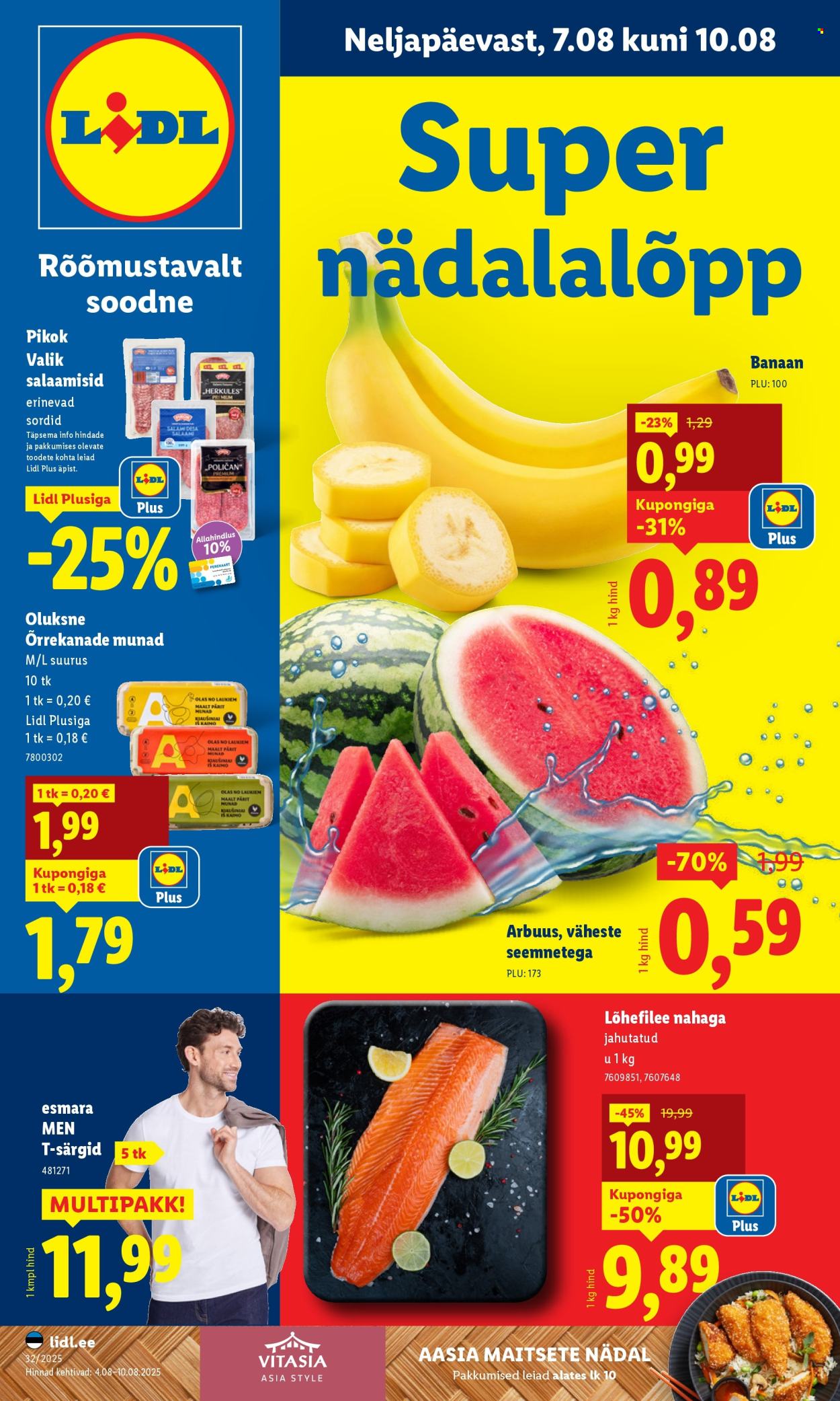lidl - Lidl kliendileht - Nädalalõpu pakkumised (7.08 - 10.08.2025)