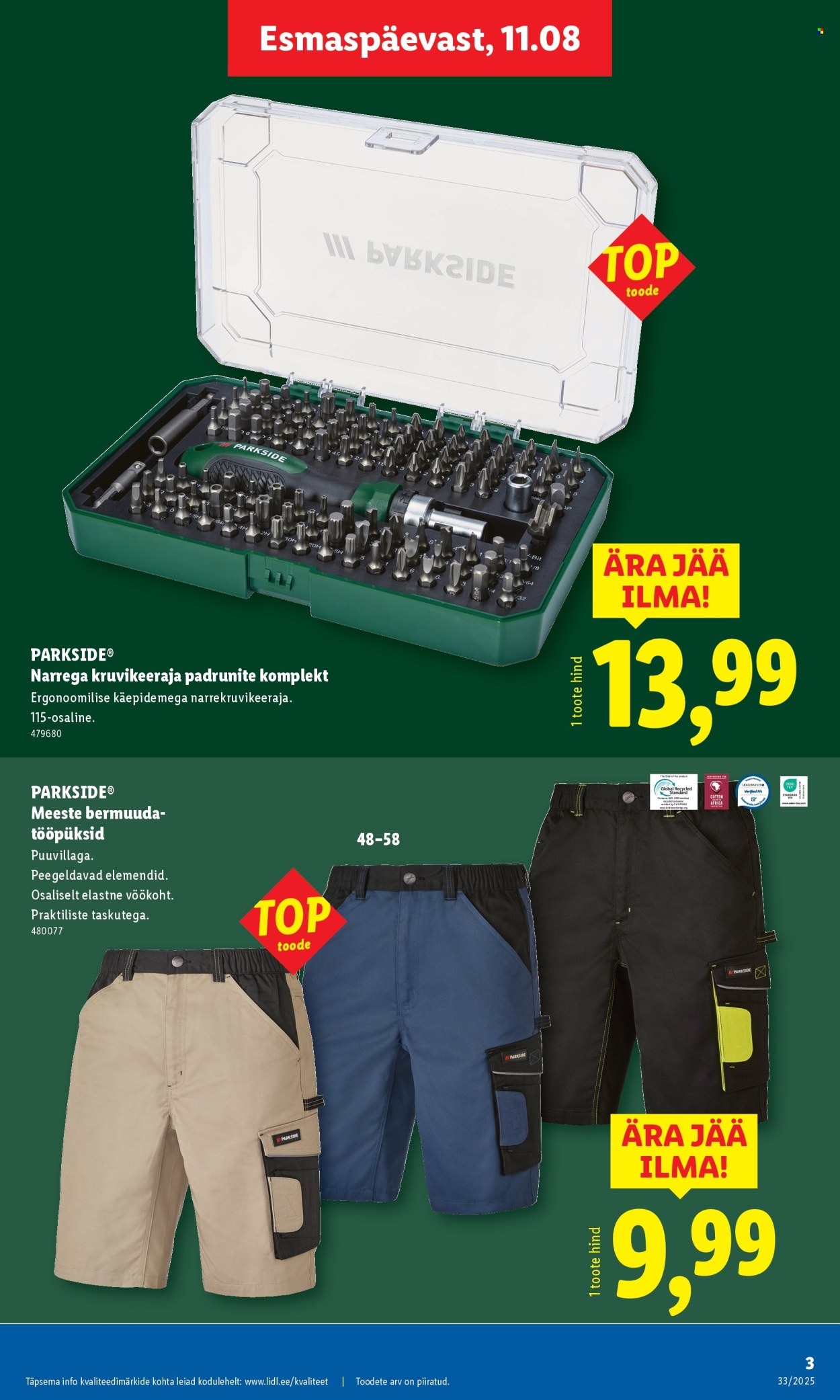 lidl - Lidl kliendileht - Tööstuskaupade pakkumised (11.08 - 17.08.2025) - page: 3
