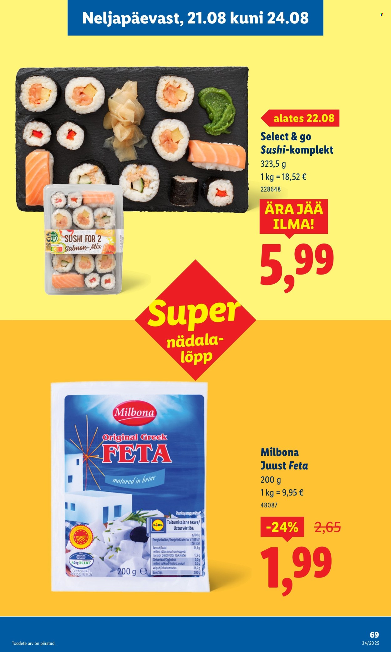 lidl - Lidl kliendileht - Kliendileht (18.08 - 24.08.2025) - page: 69 lidl - Lidl kliendileht - Kliendileht (18.08 - 24.08.2025) - page: 69