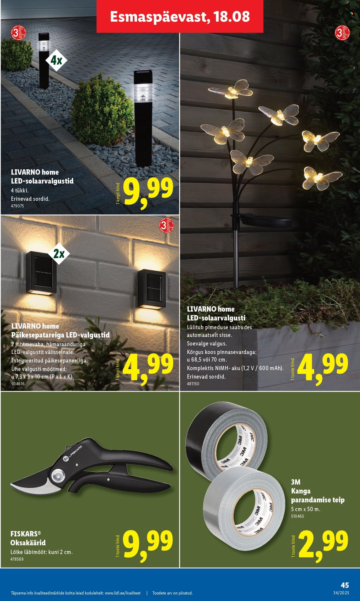 lidl - Lidl kliendileht - Kliendileht (18.08 - 24.08.2025) - page: 45 lidl - Lidl kliendileht - Kliendileht (18.08 - 24.08.2025) - page: 45