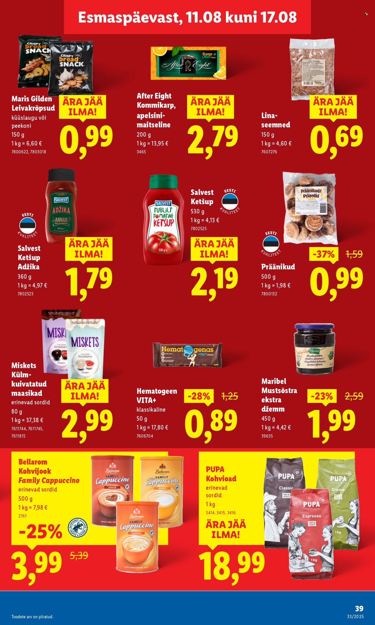 lidl - Lidl kliendileht - Kliendileht (14.08 - 17.08.2025) - page: 39 lidl - Lidl kliendileht - Kliendileht (14.08 - 17.08.2025) - page: 39