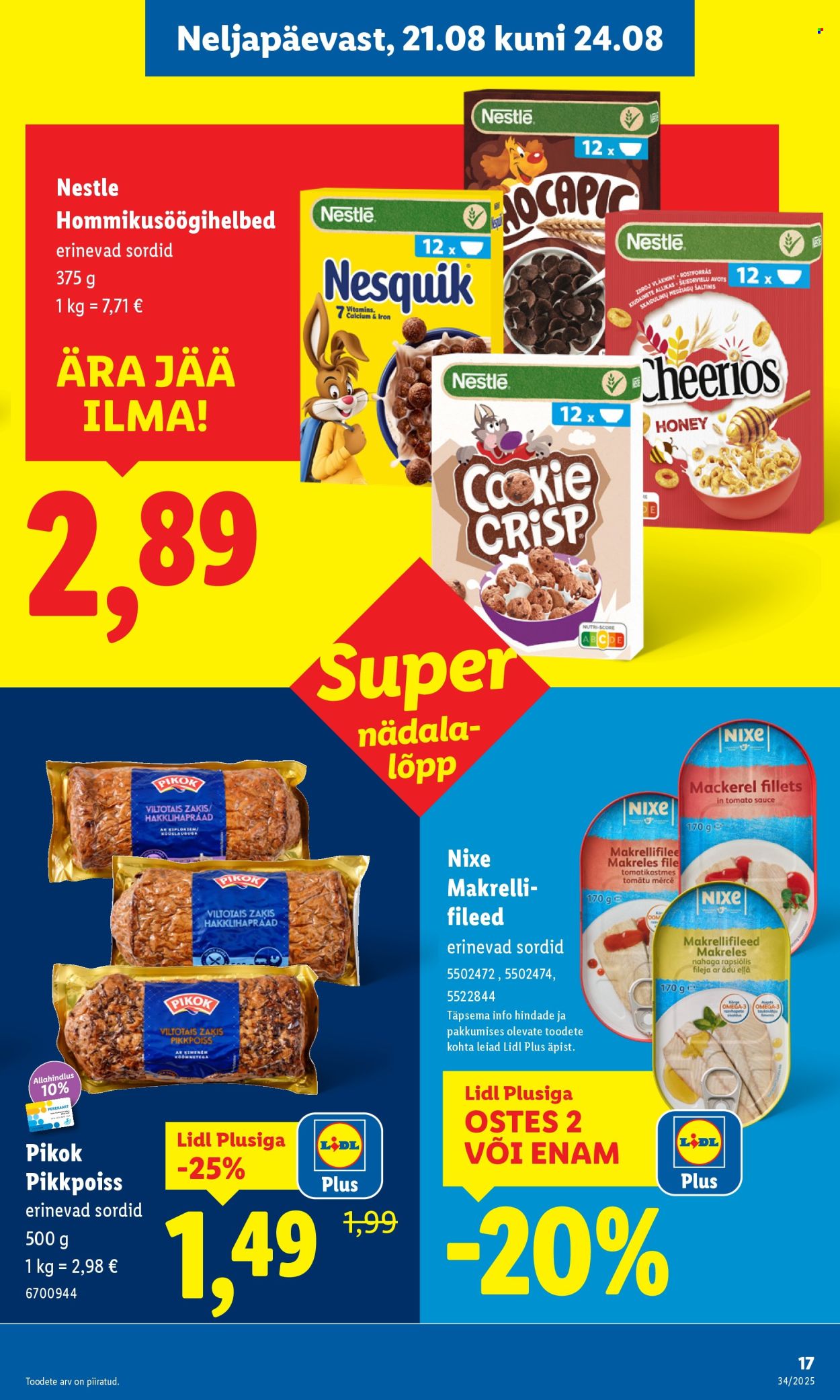 lidl - Lidl kliendileht - Nädalalõpu pakkumised (21.08 - 24.08.2025) - page: 17 lidl - Lidl kliendileht - Nädalalõpu pakkumised (21.08 - 24.08.2025) - page: 17