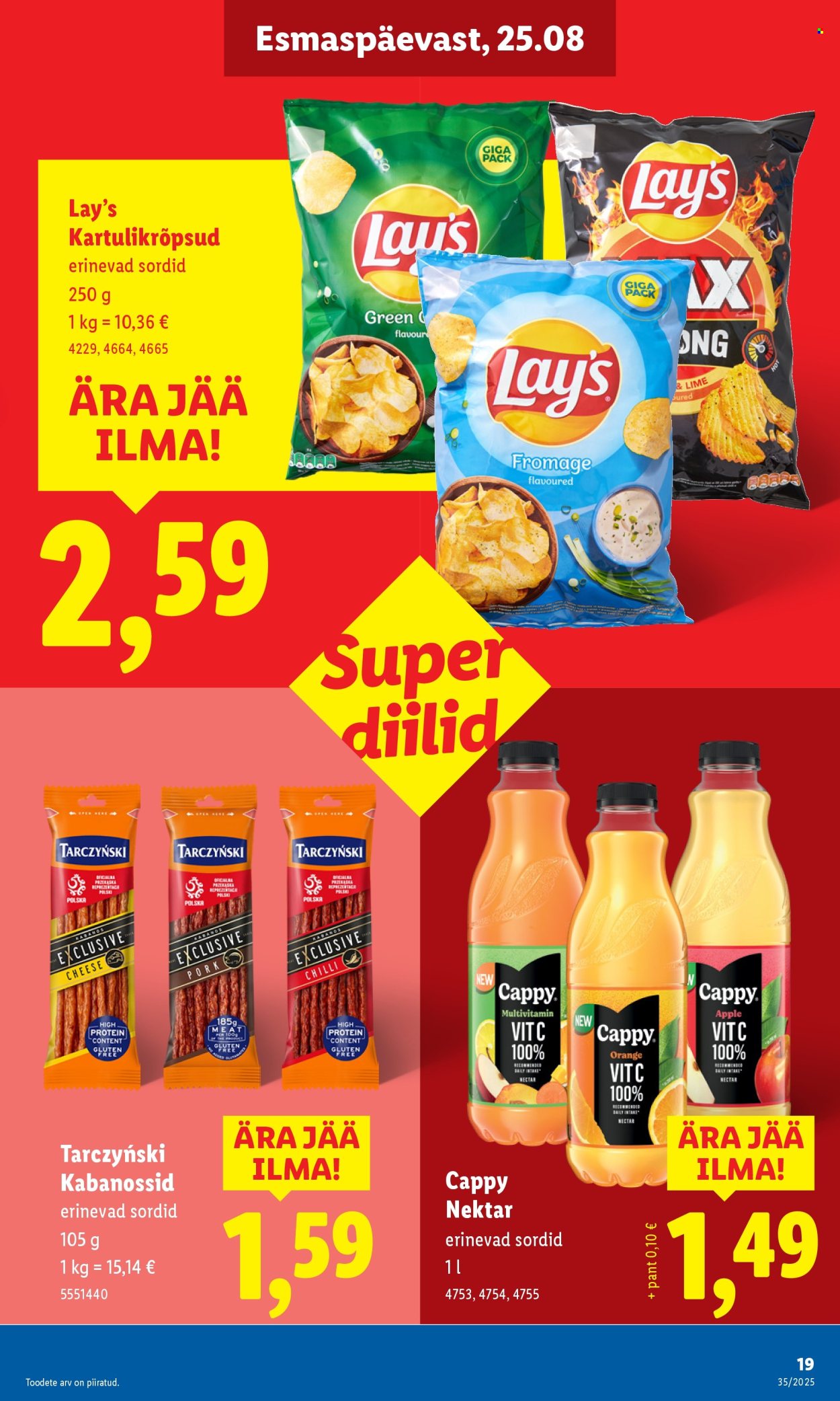 lidl - Lidl kliendileht - Kliendileht (25.08 - 31.08.2025) - page: 19 lidl - Lidl kliendileht - Kliendileht (25.08 - 31.08.2025) - page: 19