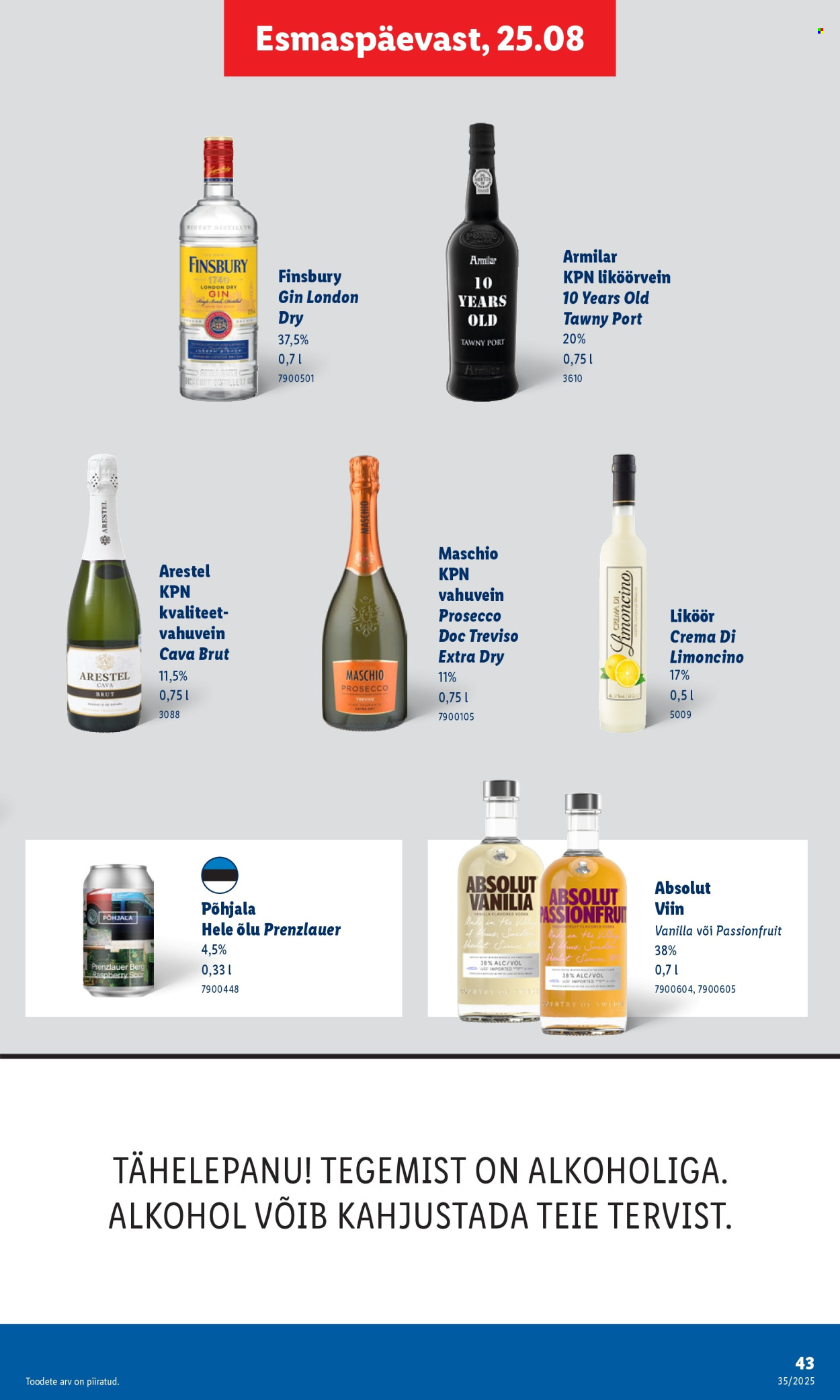 lidl - Lidl kliendileht - Nädalalõpu pakkumised (28.08 - 31.08.2025) - page: 43 lidl - Lidl kliendileht - Nädalalõpu pakkumised (28.08 - 31.08.2025) - page: 43