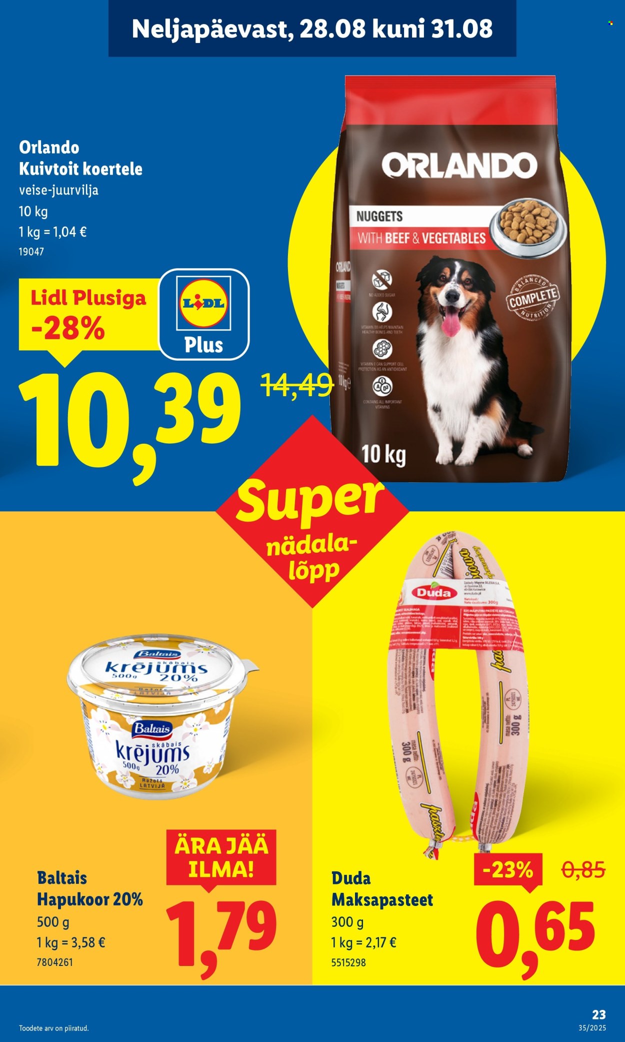 lidl - Lidl kliendileht - Nädalalõpu pakkumised (28.08 - 31.08.2025) - page: 23 lidl - Lidl kliendileht - Nädalalõpu pakkumised (28.08 - 31.08.2025) - page: 23