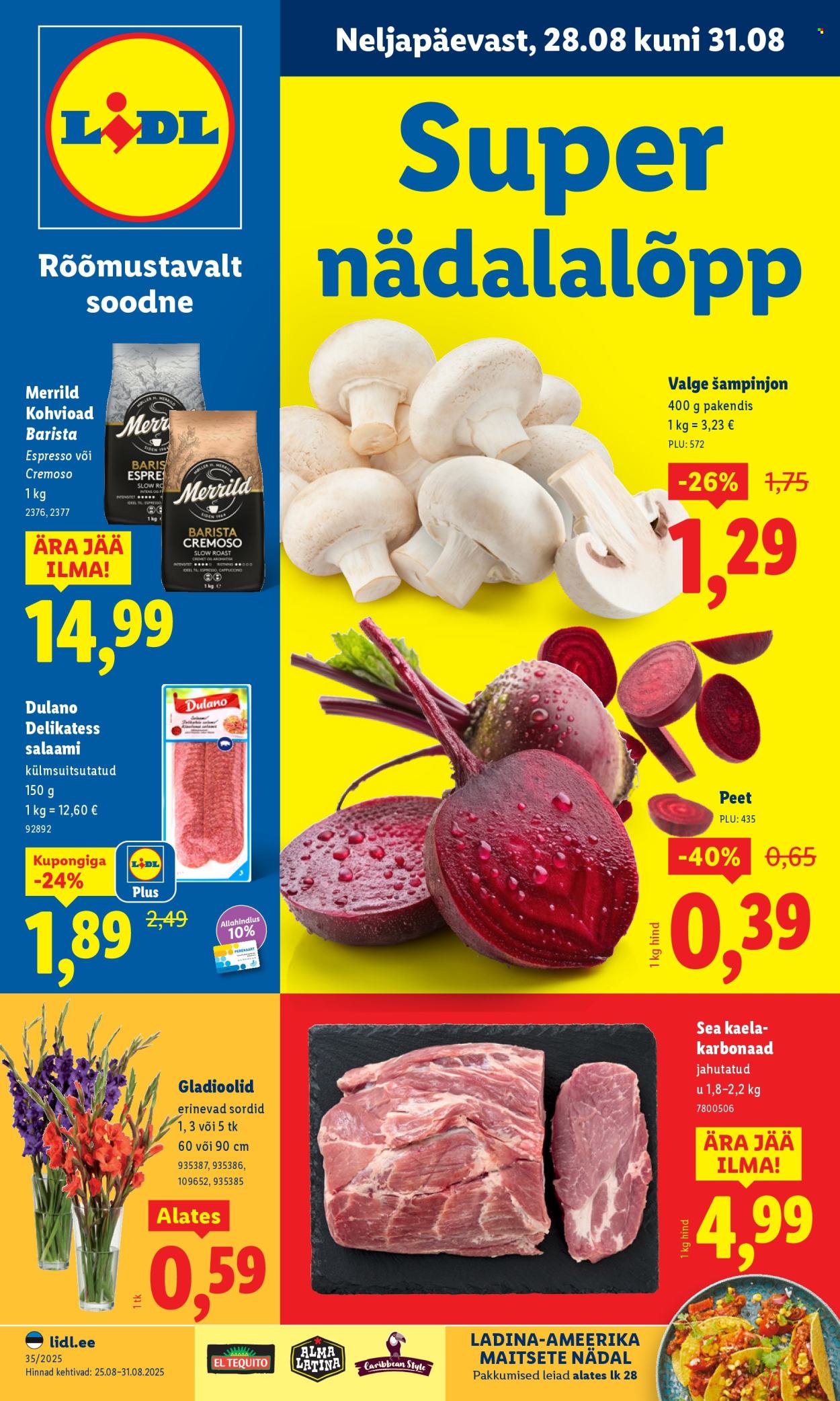 lidl - Lidl kliendileht - Nädalalõpu pakkumised (28.08 - 31.08.2025)