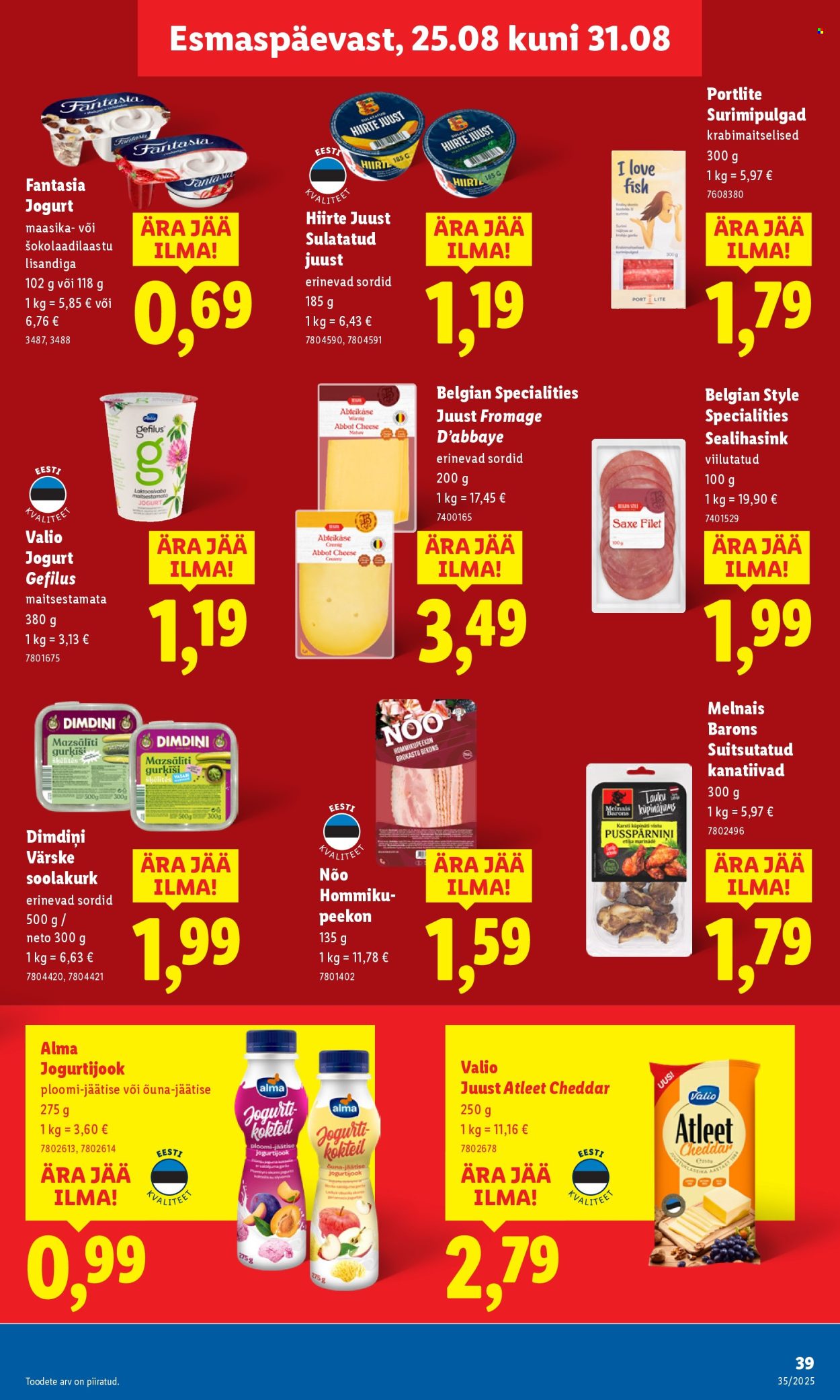 lidl - Lidl kliendileht - Nädalalõpu pakkumised (28.08 - 31.08.2025) - page: 39 lidl - Lidl kliendileht - Nädalalõpu pakkumised (28.08 - 31.08.2025) - page: 39