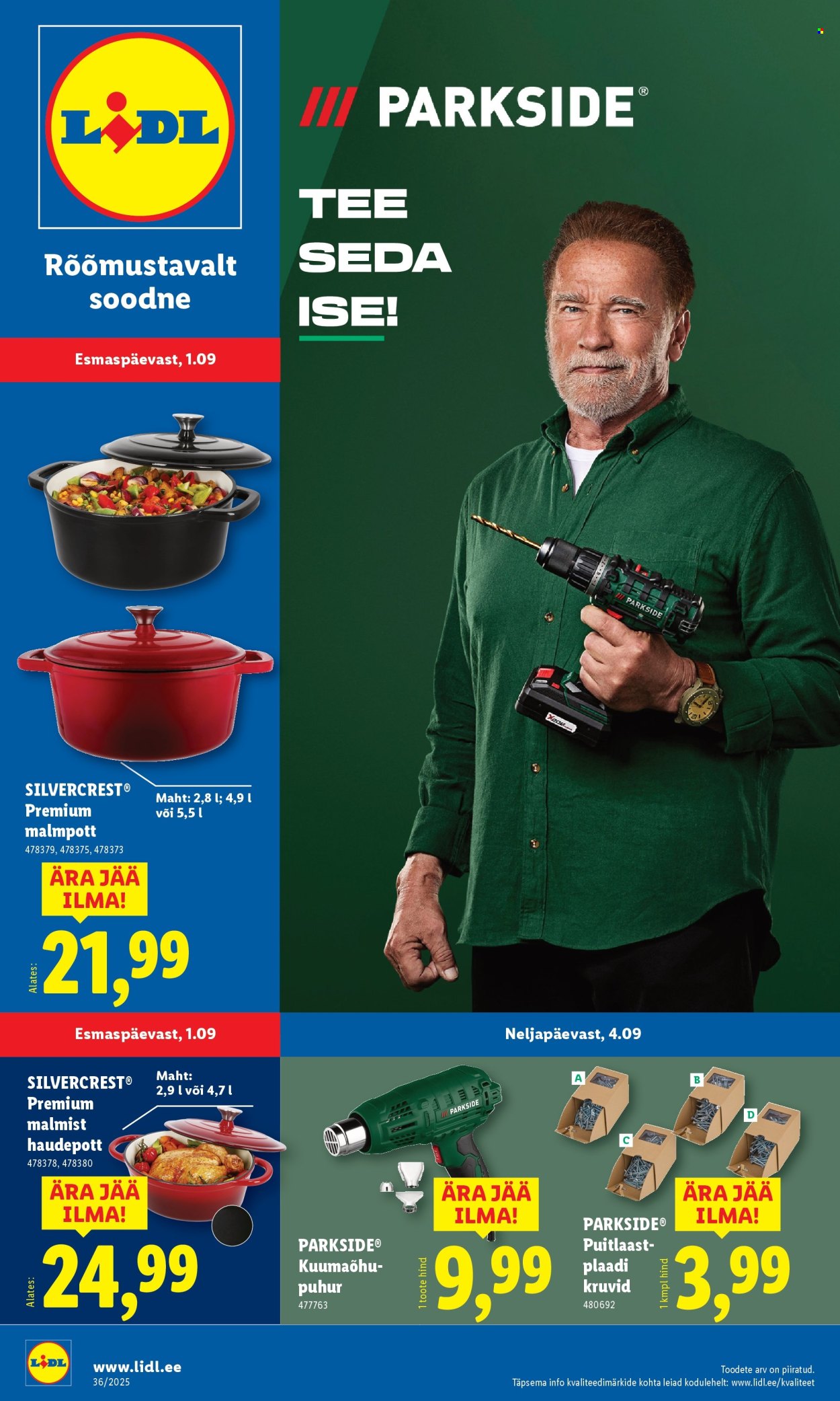 lidl - Lidl kliendileht - Tööstuskaupade pakkumised (1.09 - 7.09.2025)