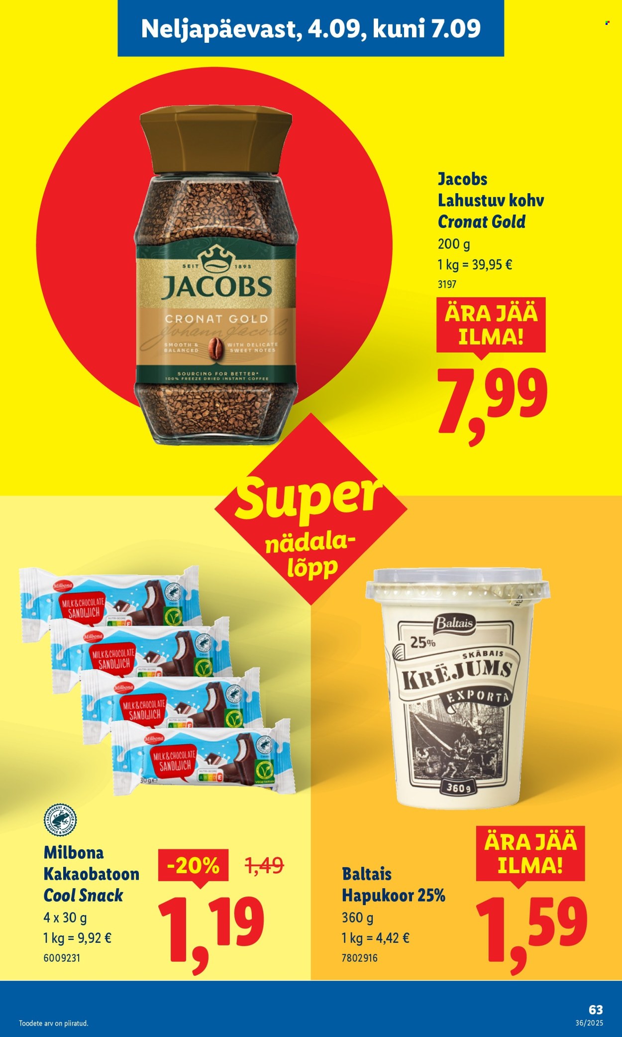 lidl - Lidl kliendileht - Kliendileht (1.09 - 7.09.2025) - page: 63