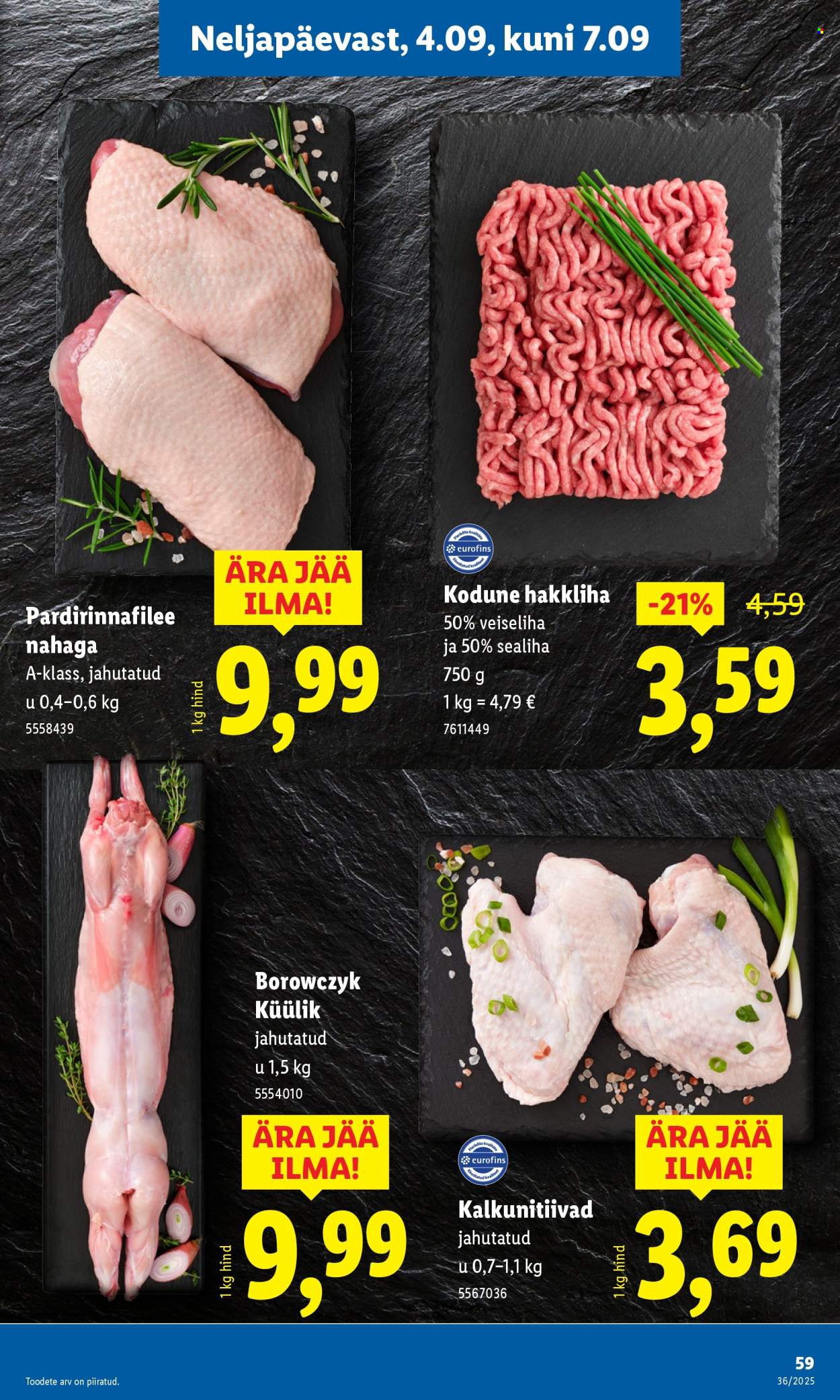 lidl - Lidl kliendileht - Kliendileht (1.09 - 7.09.2025) - page: 59