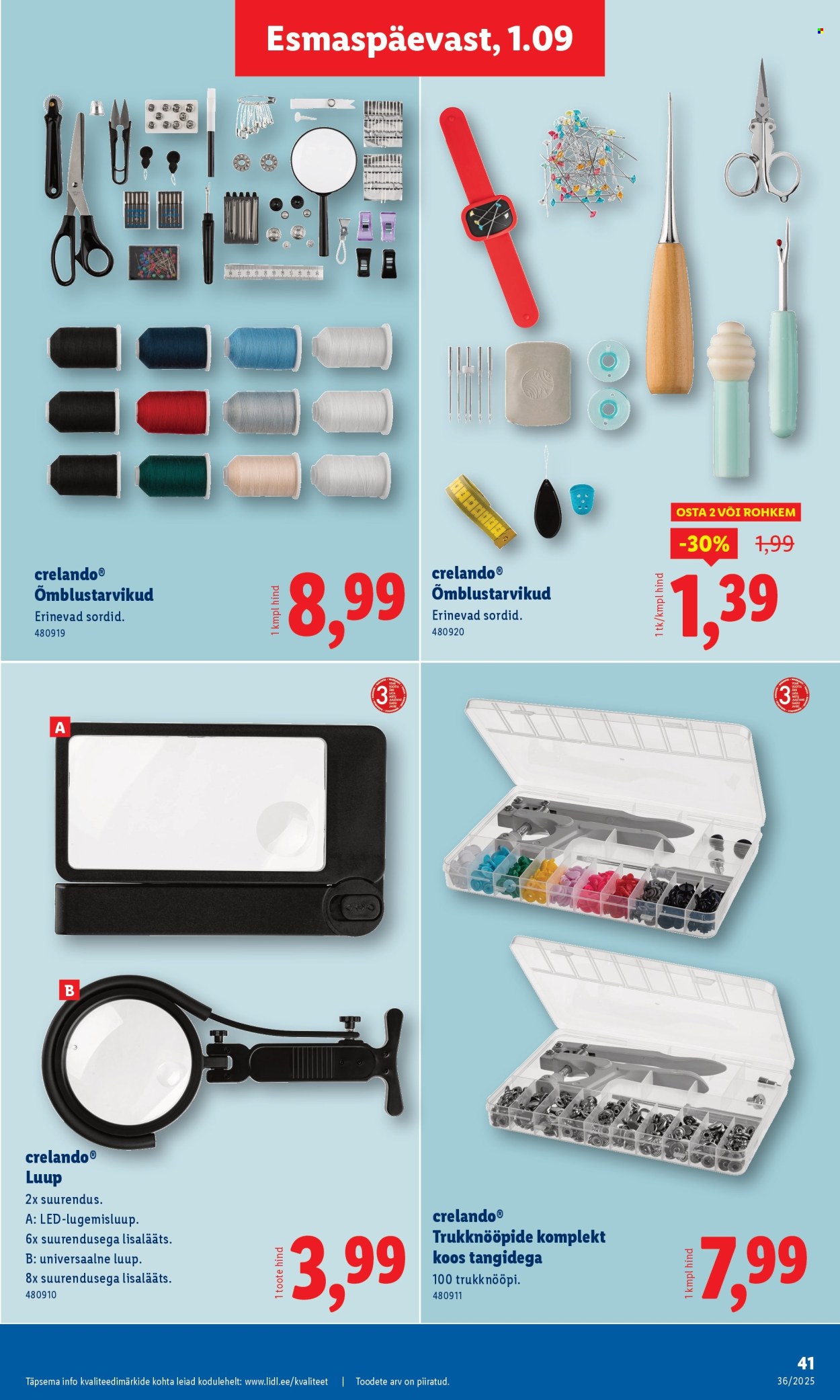 lidl - Lidl kliendileht - Kliendileht (1.09 - 7.09.2025) - page: 41
