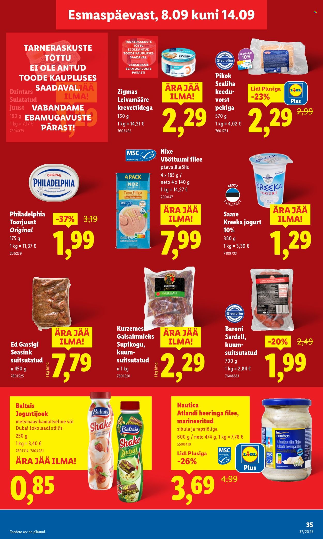 lidl - Lidl kliendileht - Nädalalõpu pakkumised (11.09 - 14.09.2025) - page: 35