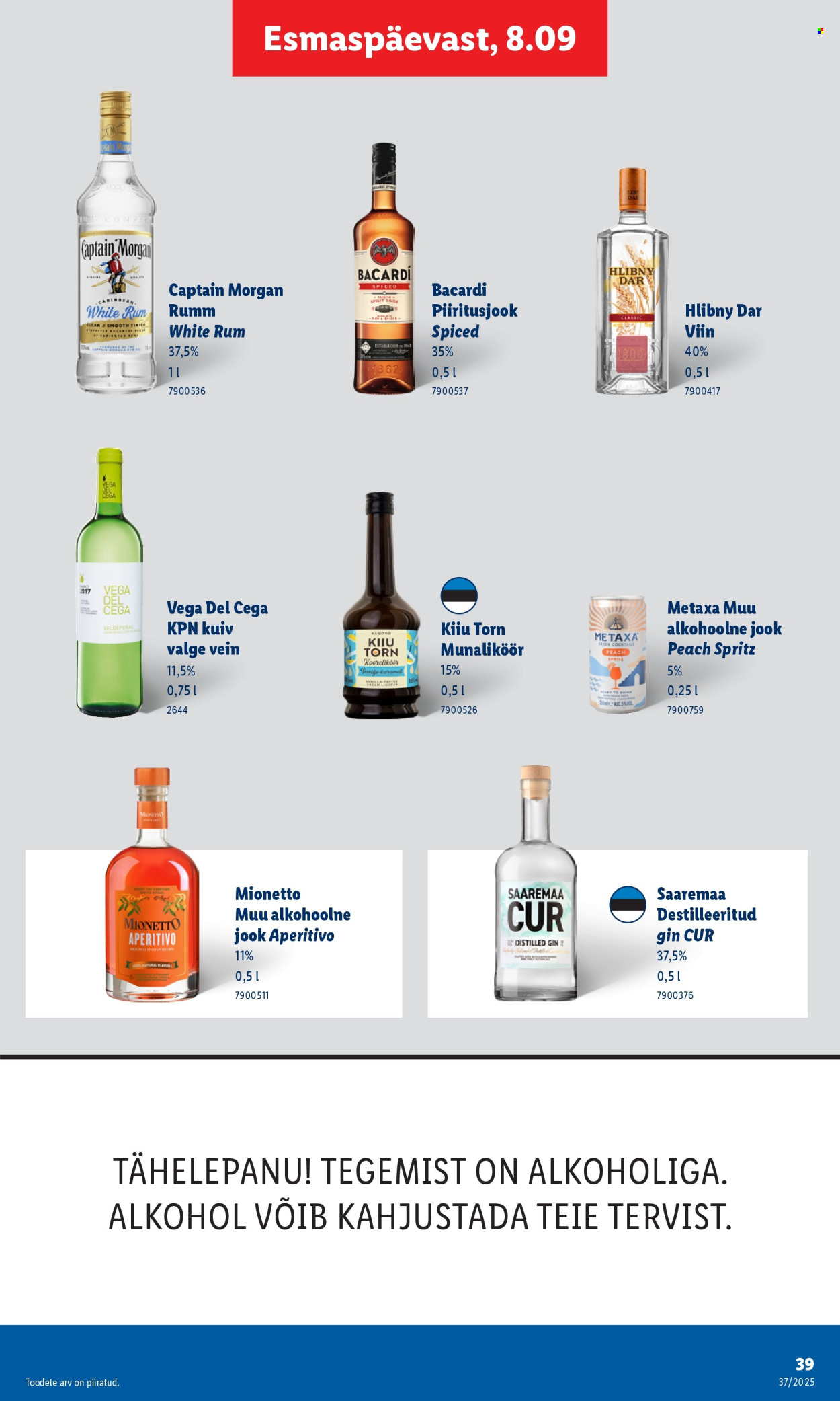 lidl - Lidl kliendileht - Nädalalõpu pakkumised (11.09 - 14.09.2025) - page: 39