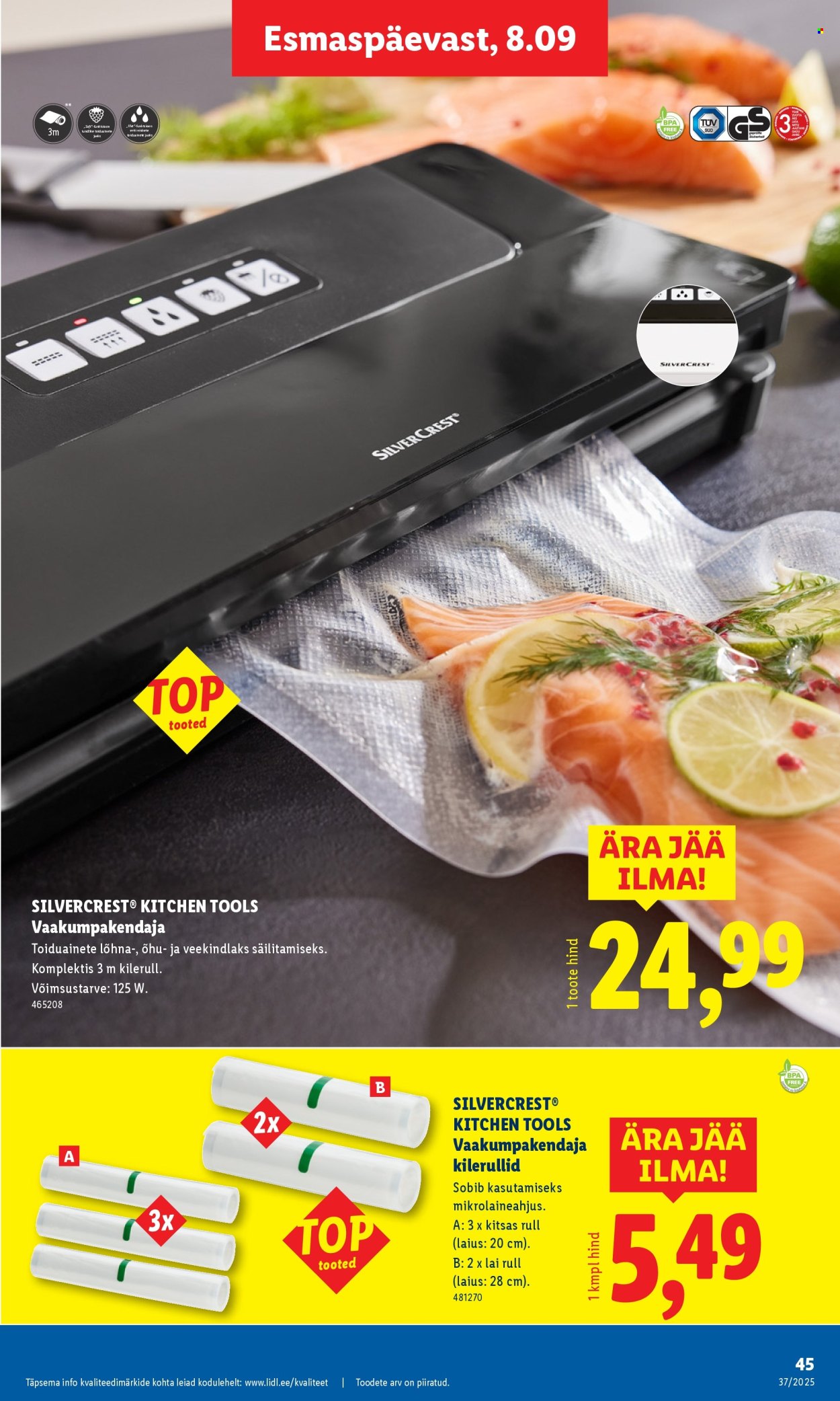 lidl - Lidl kliendileht - Nädalalõpu pakkumised (11.09 - 14.09.2025) - page: 45