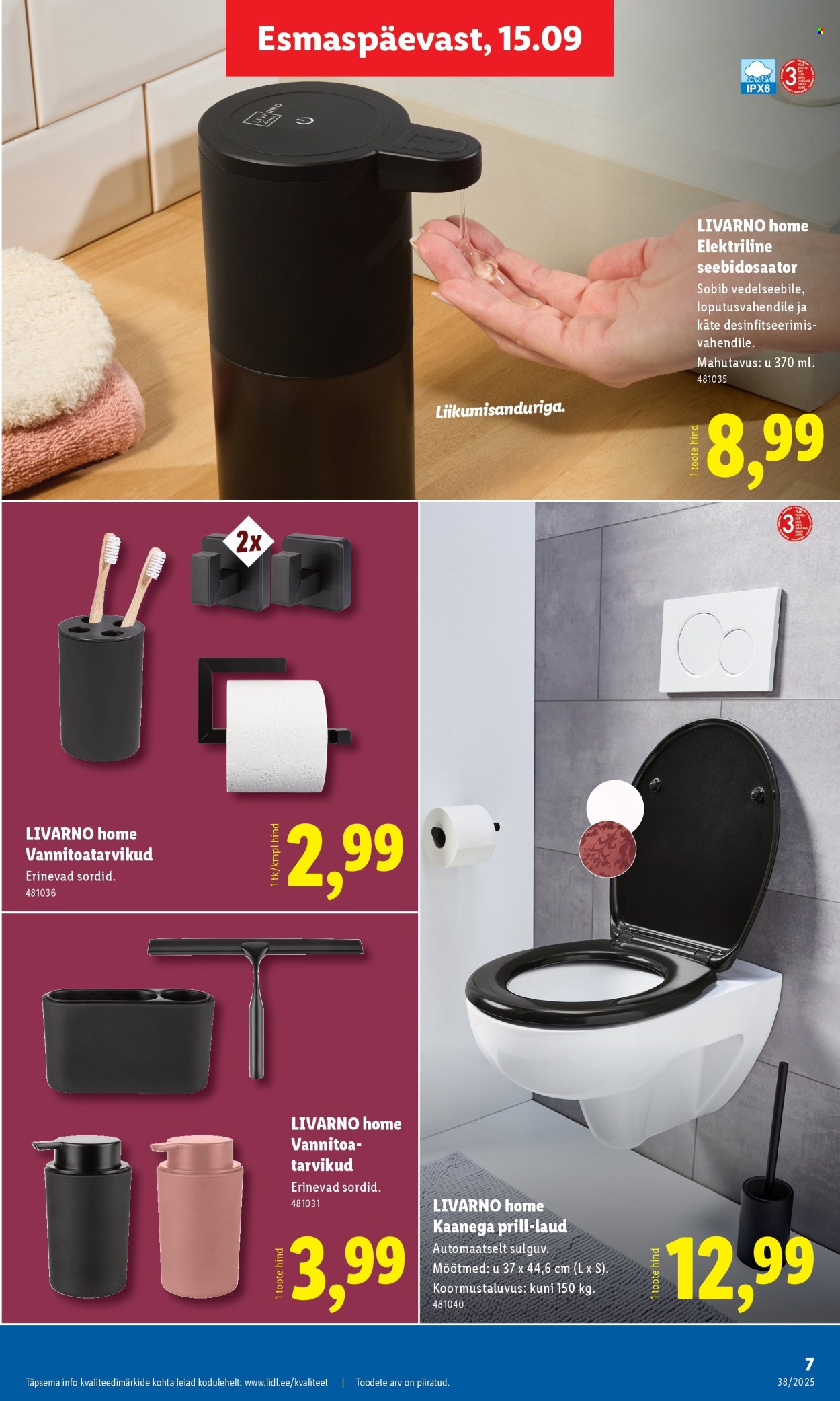 lidl - Lidl kliendileht - Tööstuskaupade pakkumised (15.09 - 21.09.2025) - page: 7