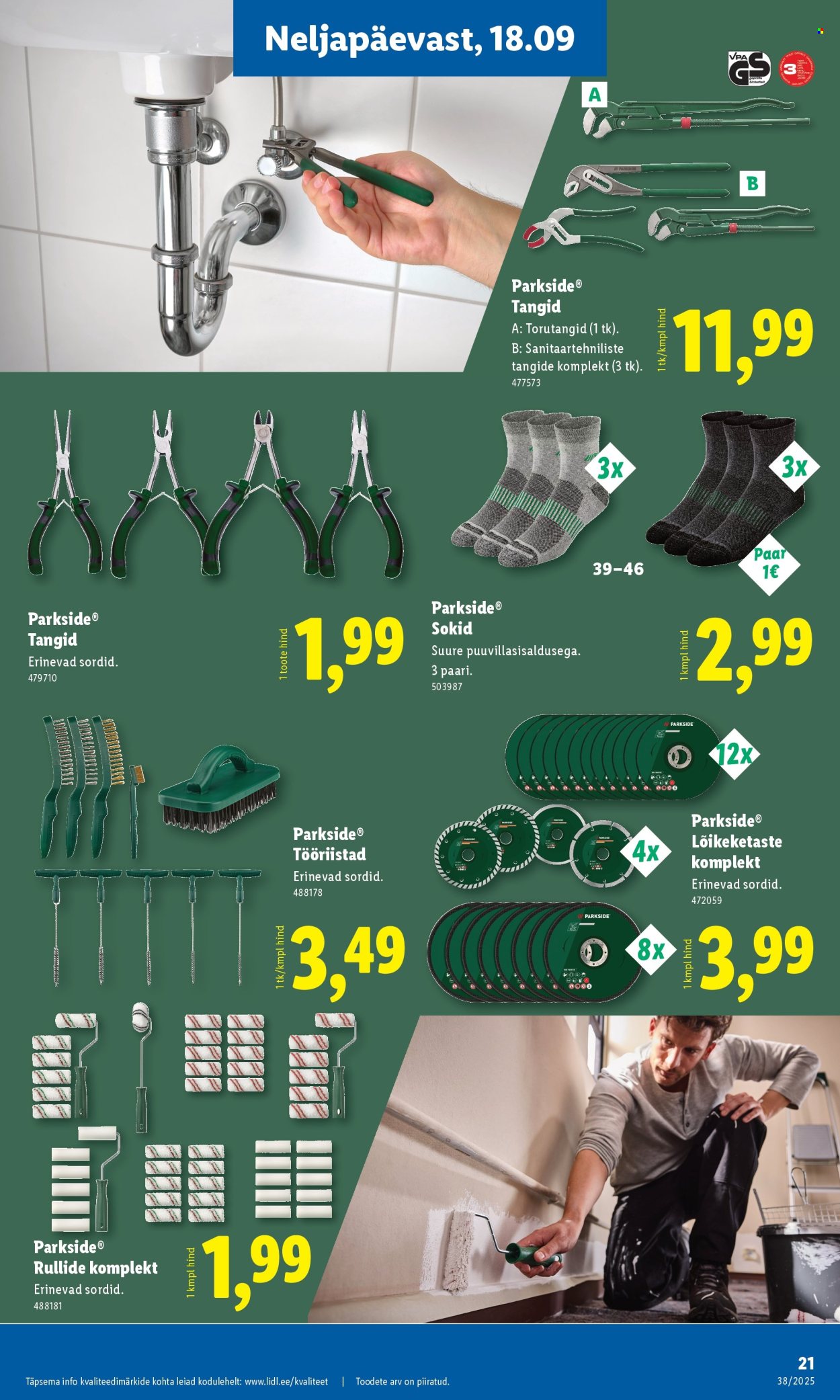 lidl - Lidl kliendileht - Tööstuskaupade pakkumised (15.09 - 21.09.2025) - page: 21