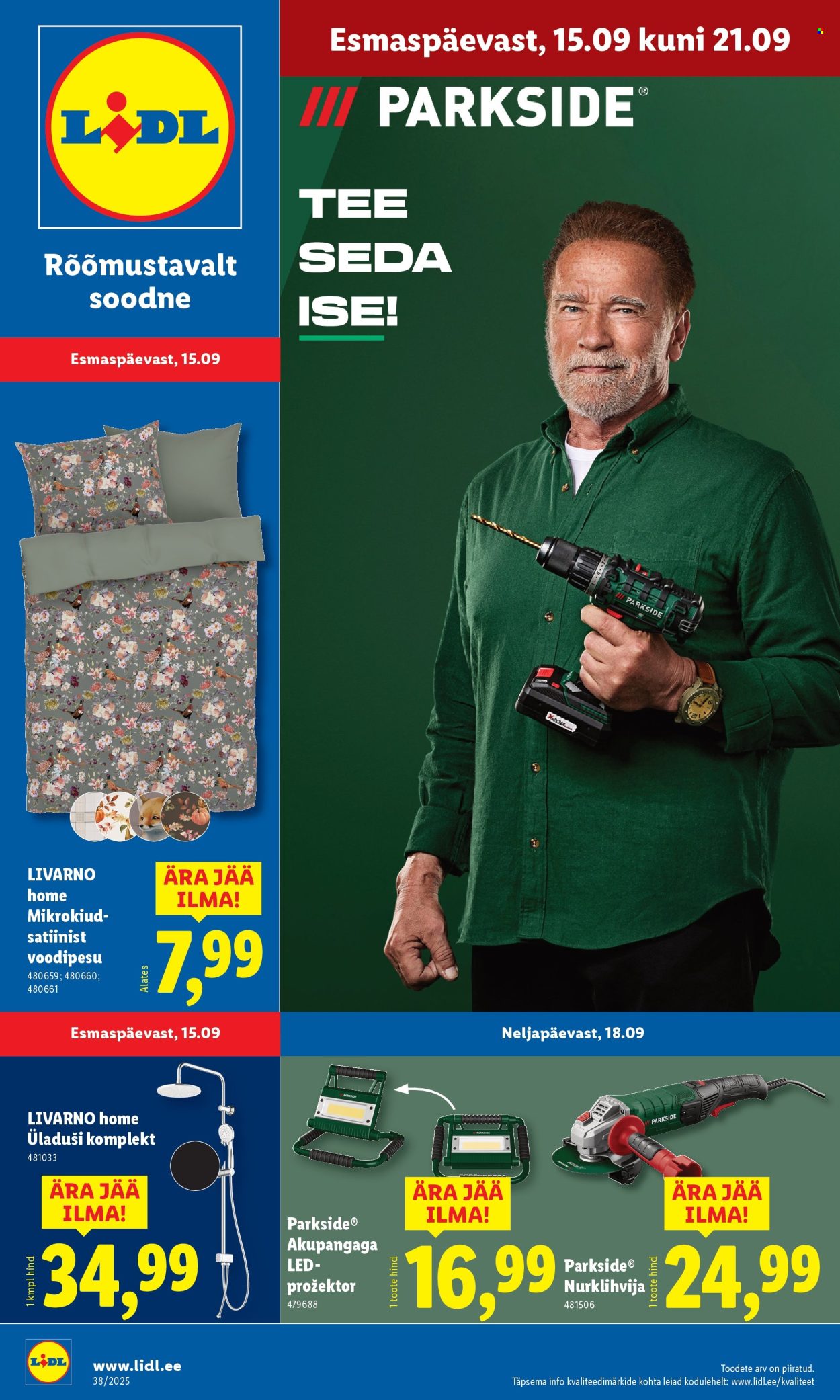 lidl - Lidl kliendileht - Tööstuskaupade pakkumised (15.09 - 21.09.2025)