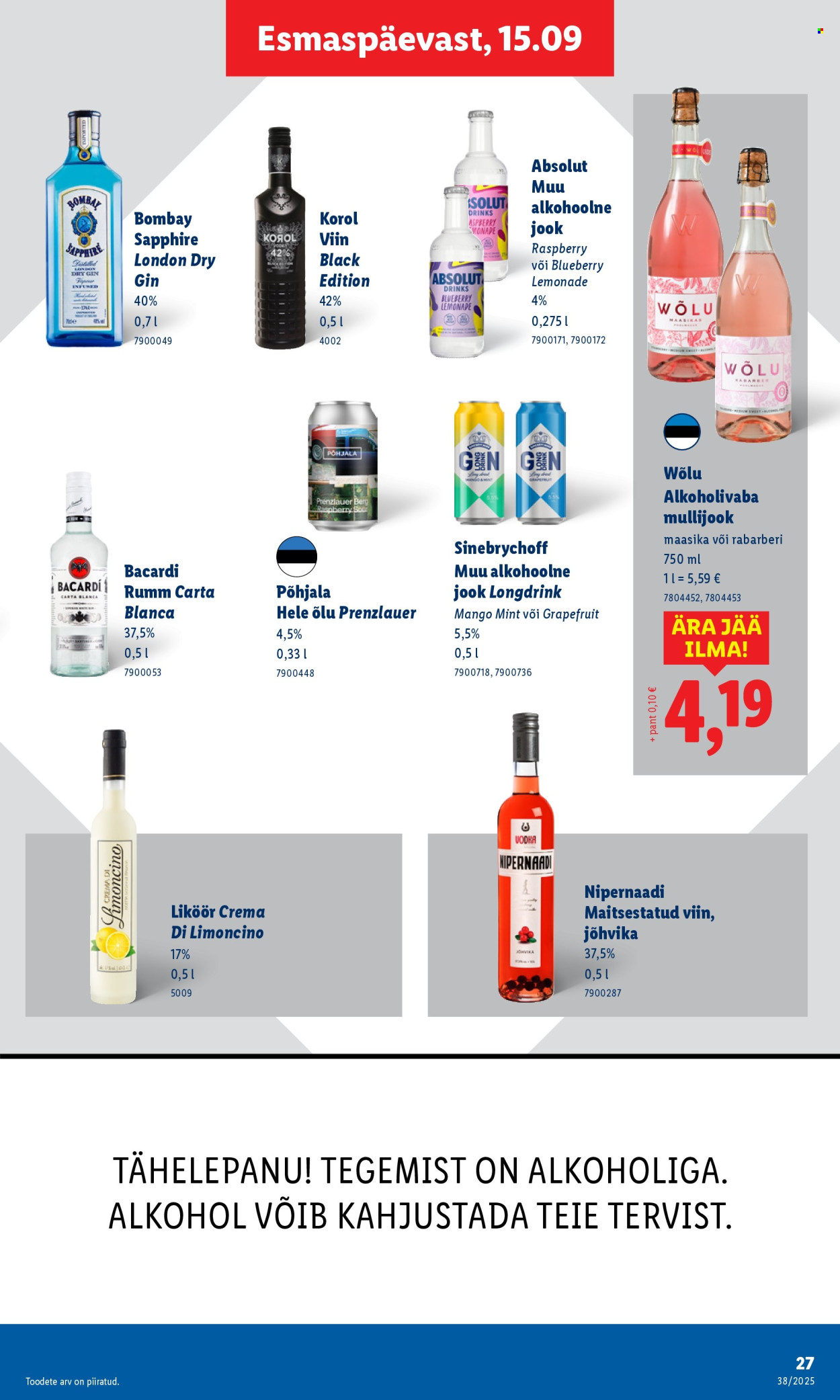 lidl - Lidl kliendileht - Kliendileht (15.09 - 21.09.2025) - page: 27