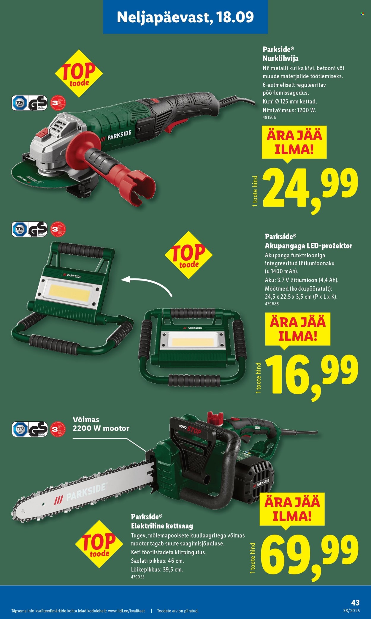 lidl - Lidl kliendileht - Kliendileht (15.09 - 21.09.2025) - page: 43