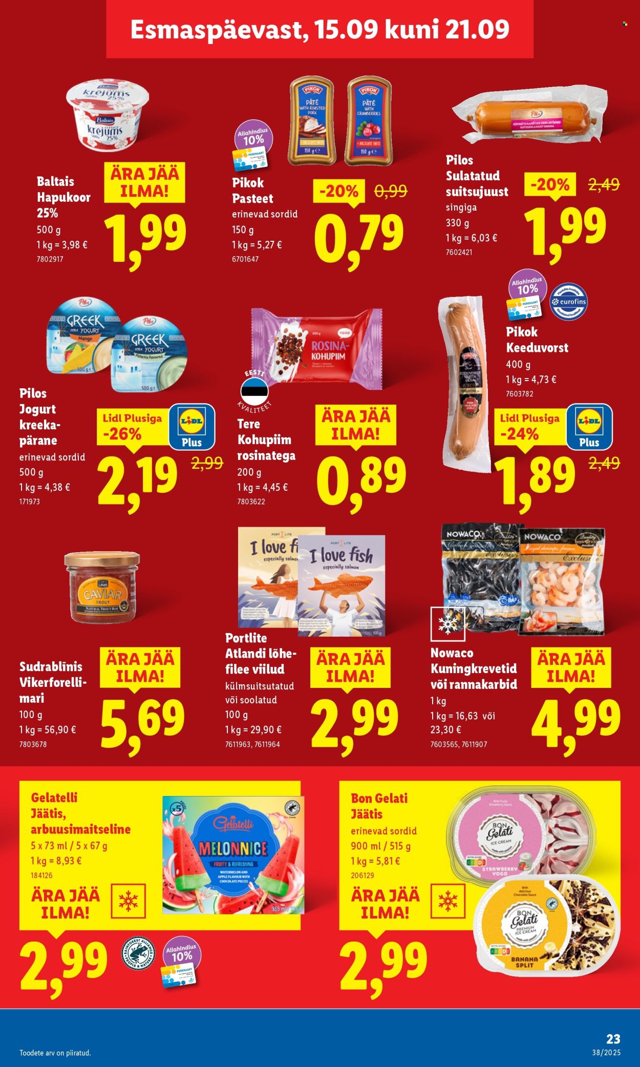 lidl - Lidl kliendileht - Kliendileht (15.09 - 21.09.2025) - page: 23
