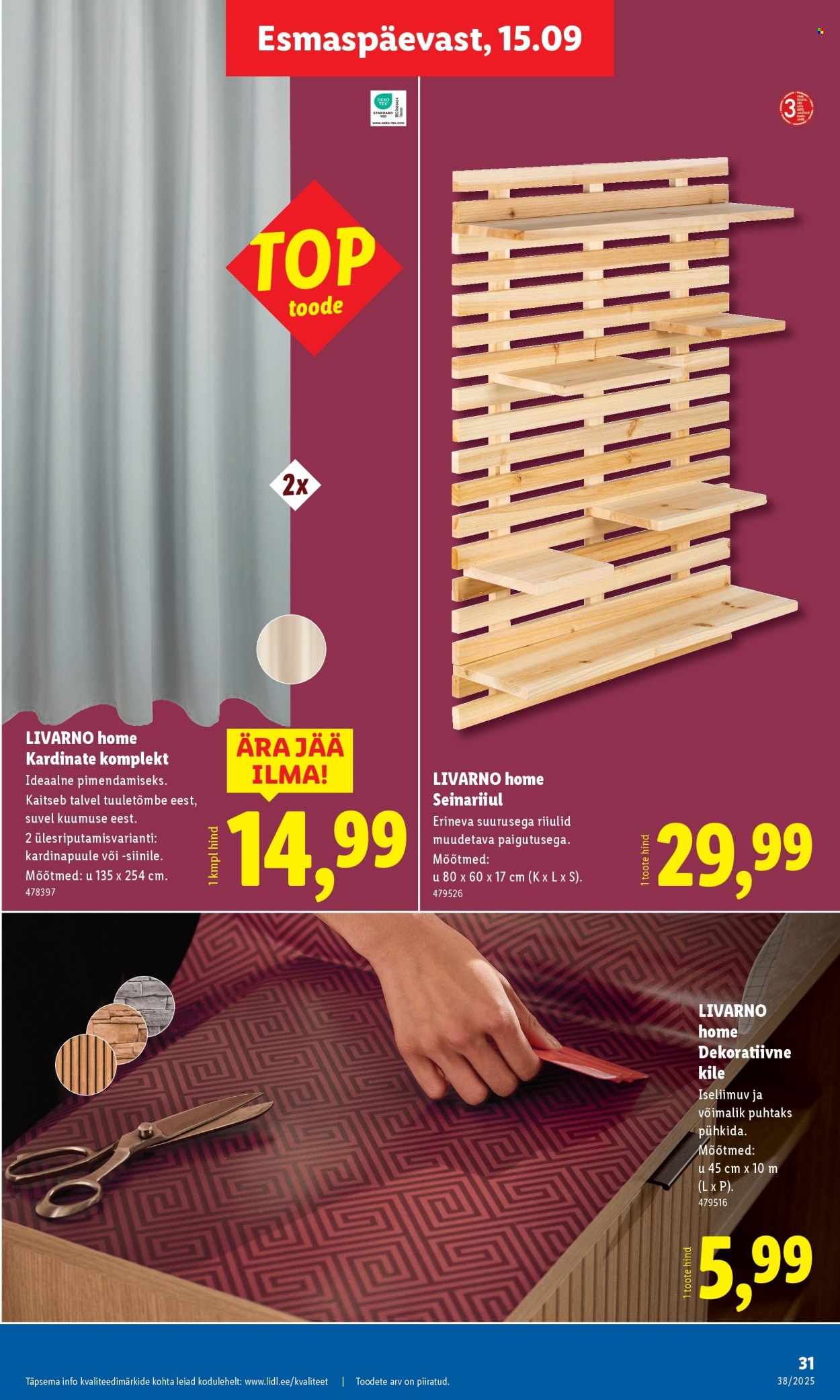 lidl - Lidl kliendileht - Kliendileht (15.09 - 21.09.2025) - page: 31