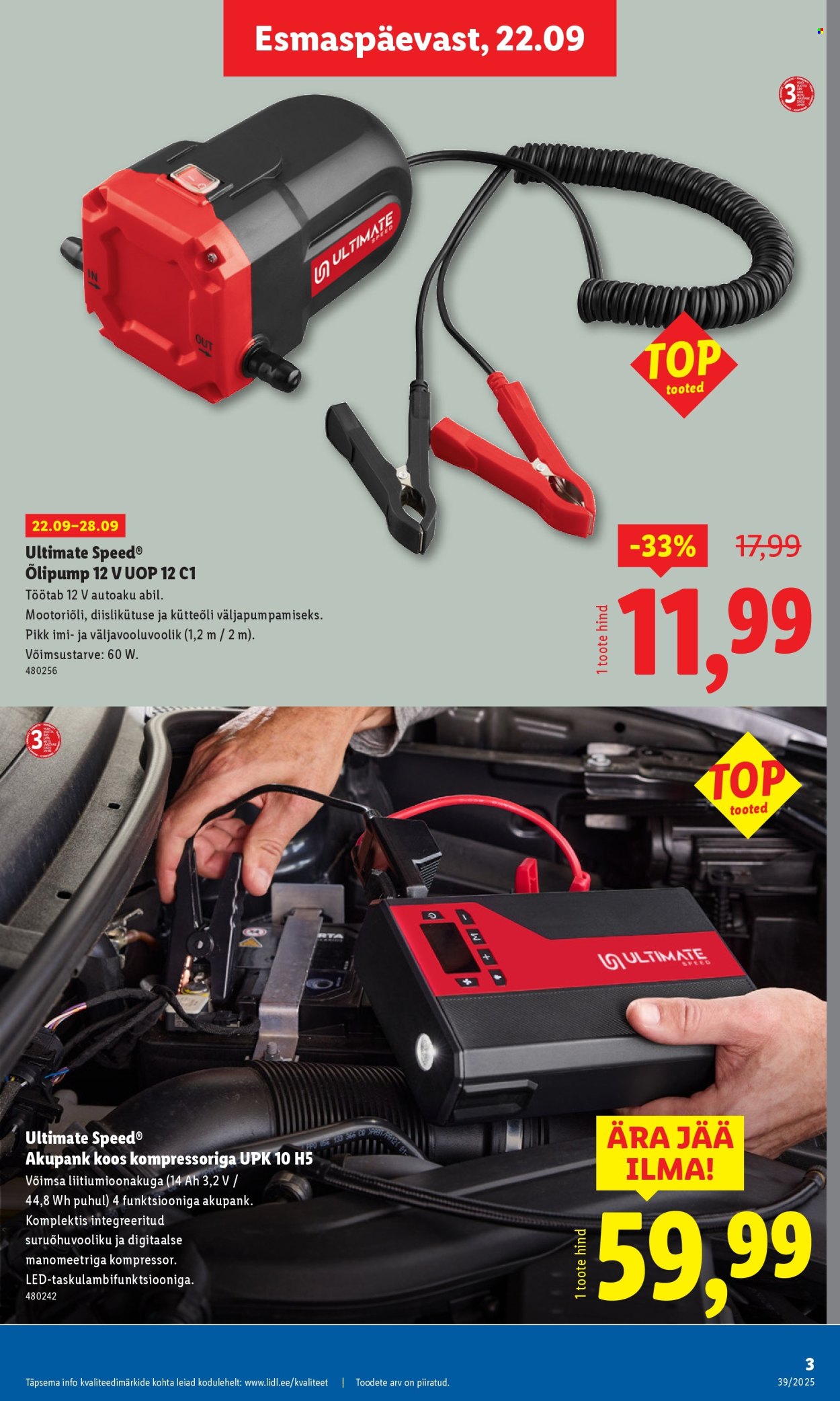 lidl - Lidl kliendileht - Tööstuskaupade pakkumised (22.09 - 28.09.2025) - page: 3