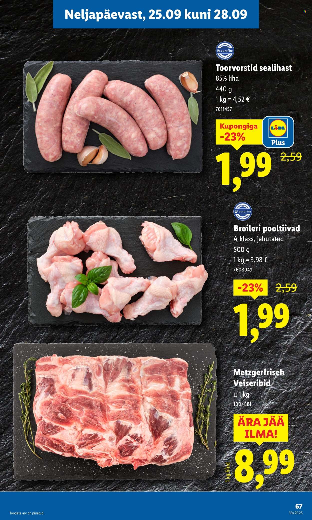 lidl - Lidl kliendileht - Kliendileht (22.09 - 28.09.2025) - page: 67