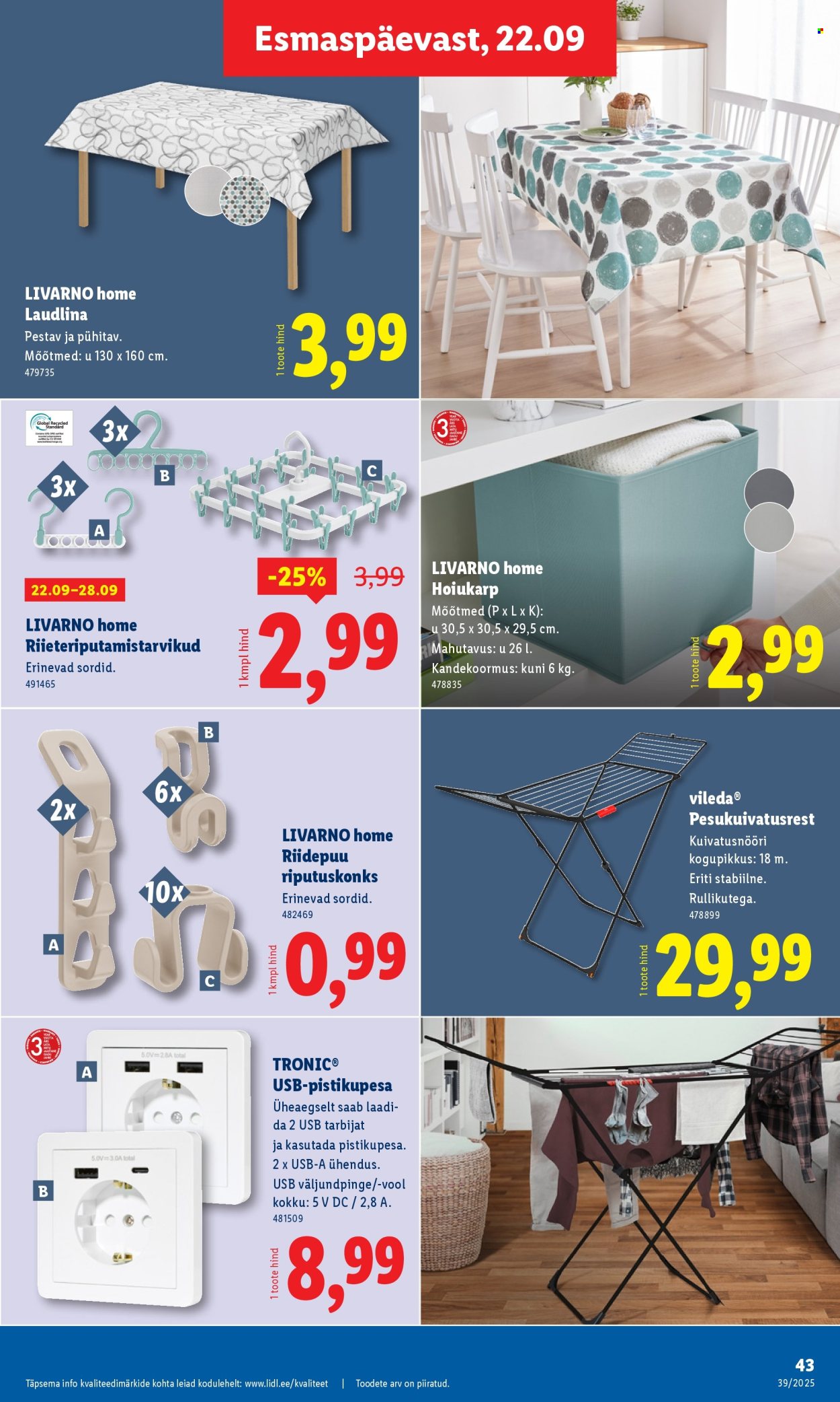 lidl - Lidl kliendileht - Kliendileht (22.09 - 28.09.2025) - page: 43
