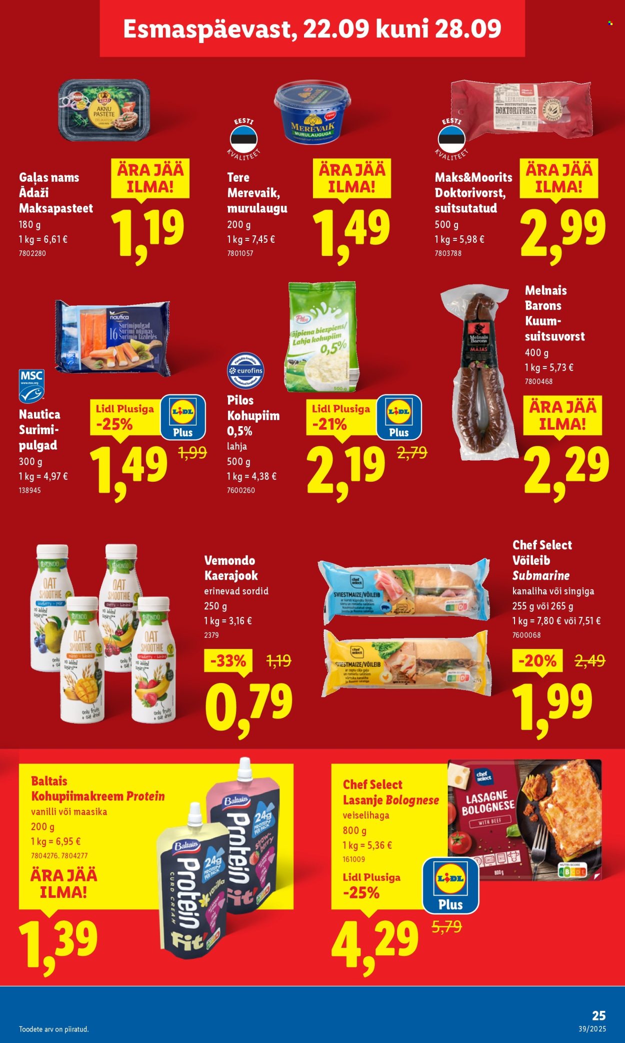 lidl - Lidl kliendileht - Kliendileht (22.09 - 28.09.2025) - page: 25