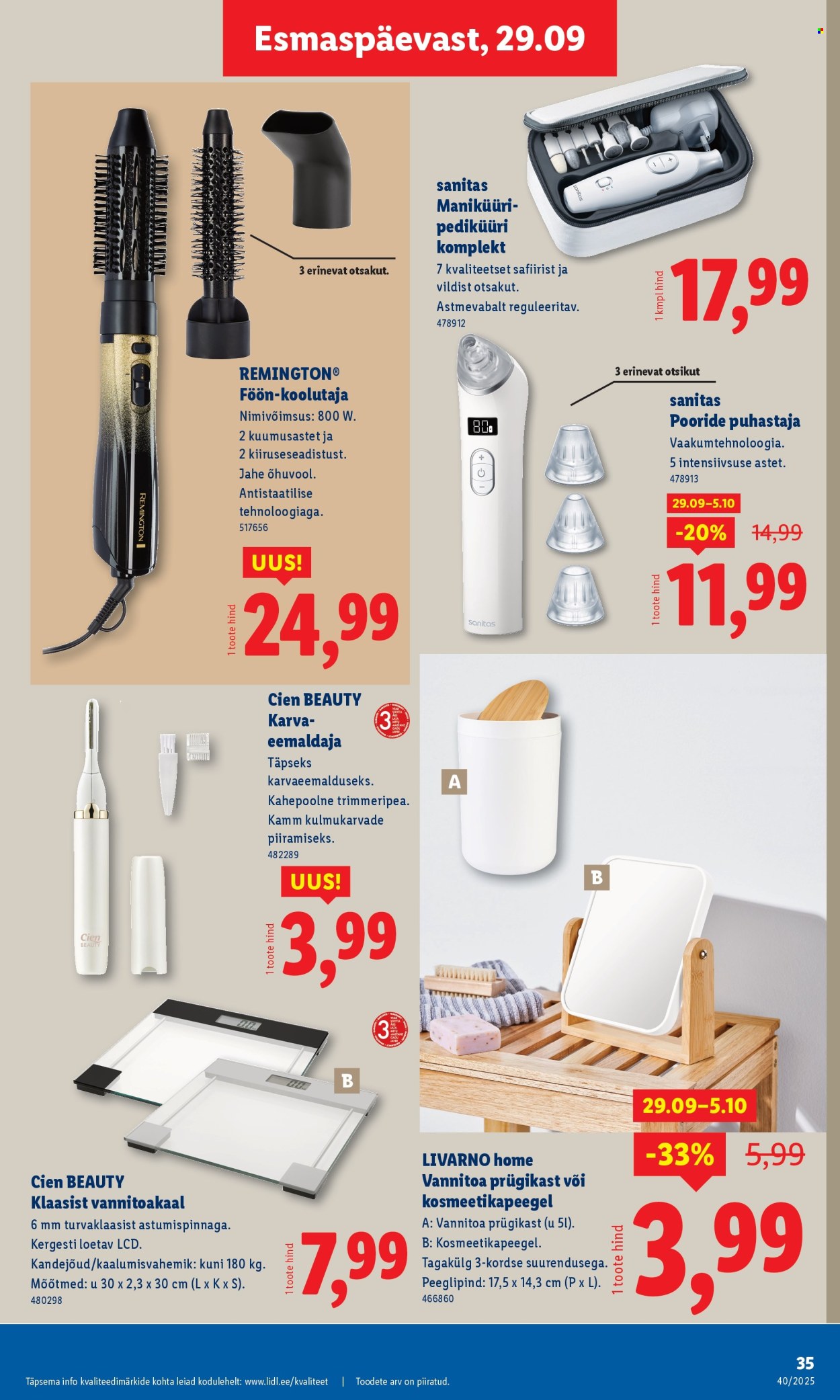 lidl - Lidl kliendileht - Kliendileht (29.09 - 5.10.2025) - page: 35