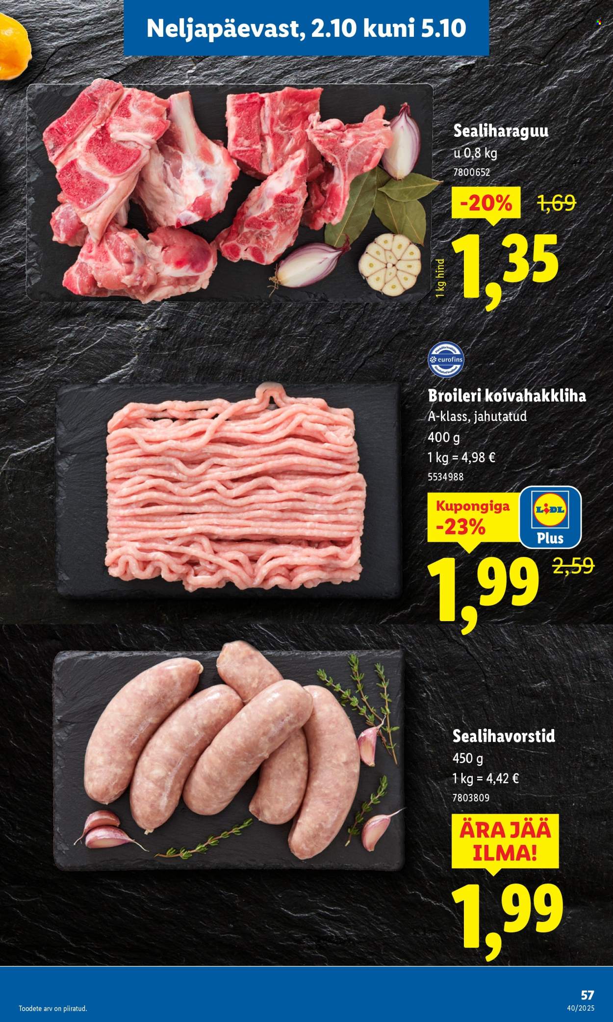 lidl - Lidl kliendileht - Kliendileht (29.09 - 5.10.2025) - page: 57