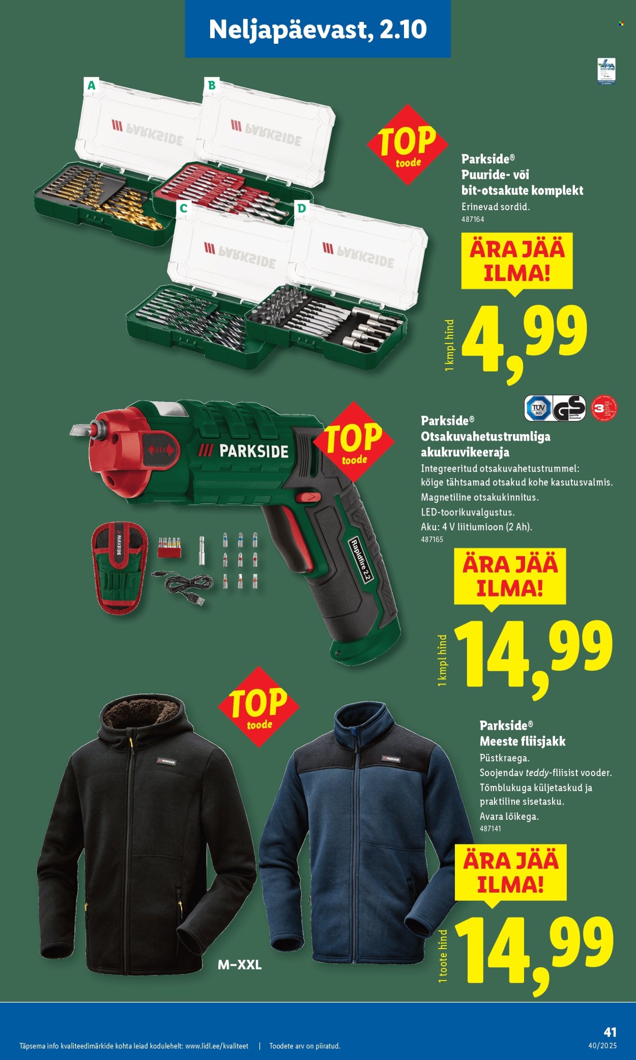 lidl - Lidl kliendileht - Kliendileht (29.09 - 5.10.2025) - page: 41