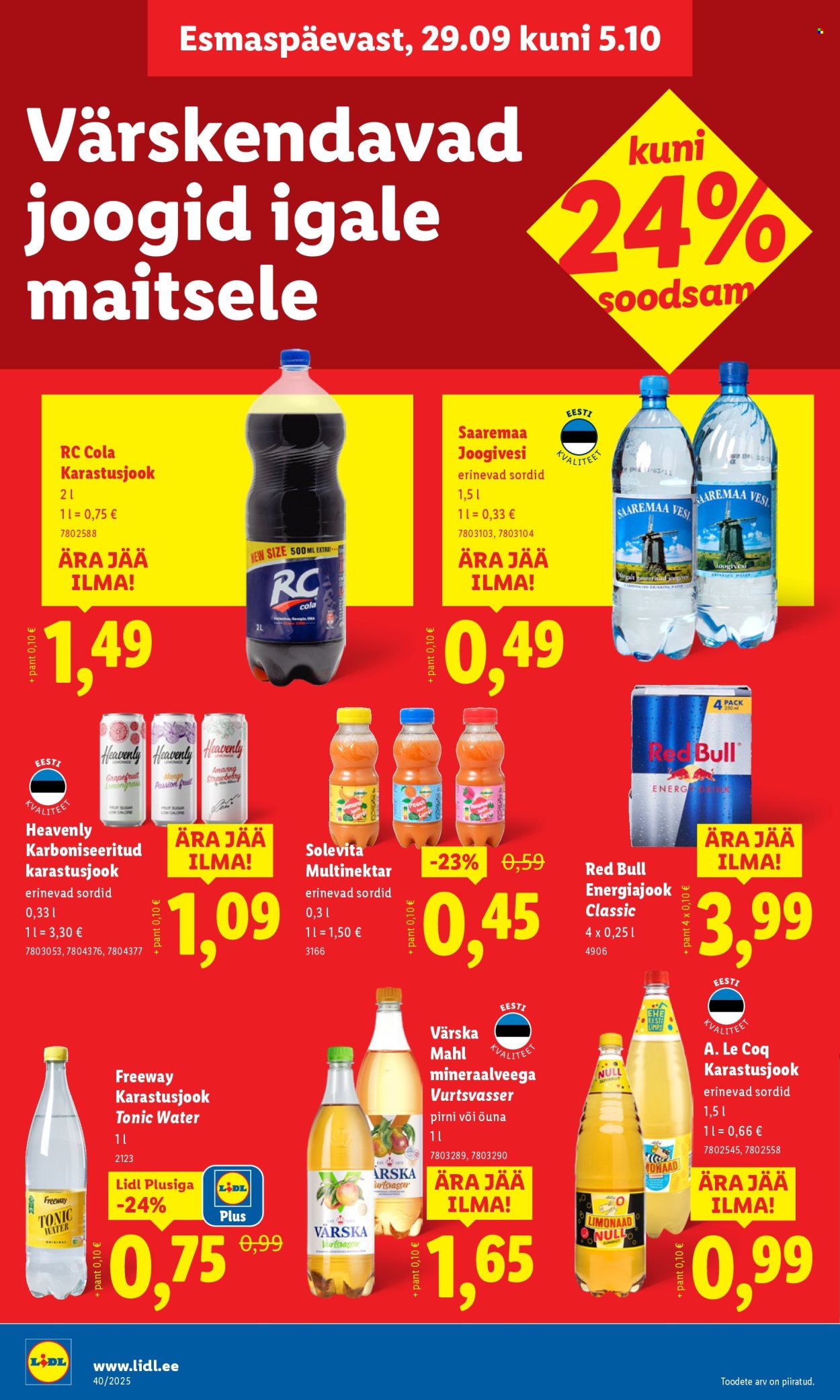 lidl - Lidl kliendileht - Nädalalõpu pakkumised (2.10 - 5.10.2025) - page: 36