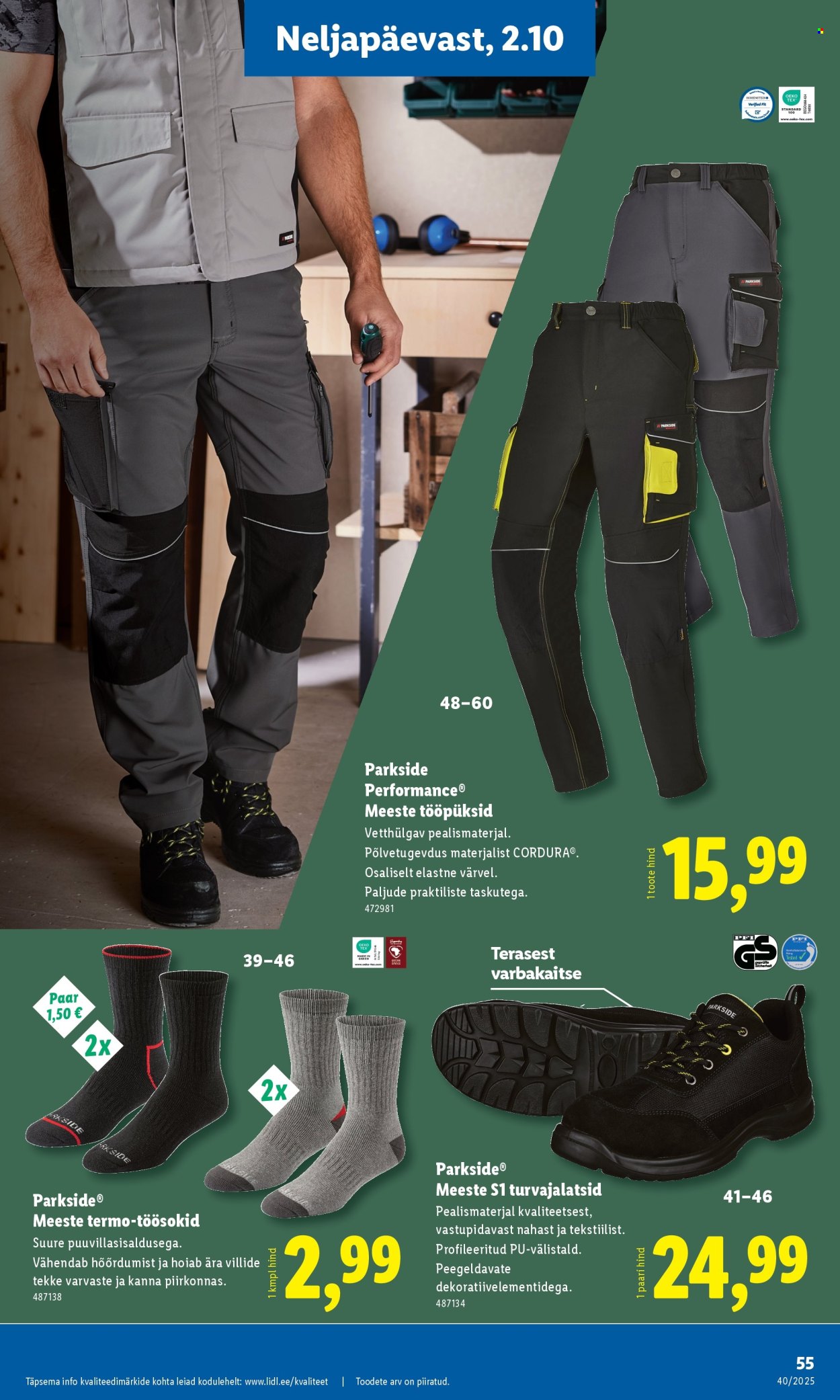 lidl - Lidl kliendileht - Nädalalõpu pakkumised (2.10 - 5.10.2025) - page: 55