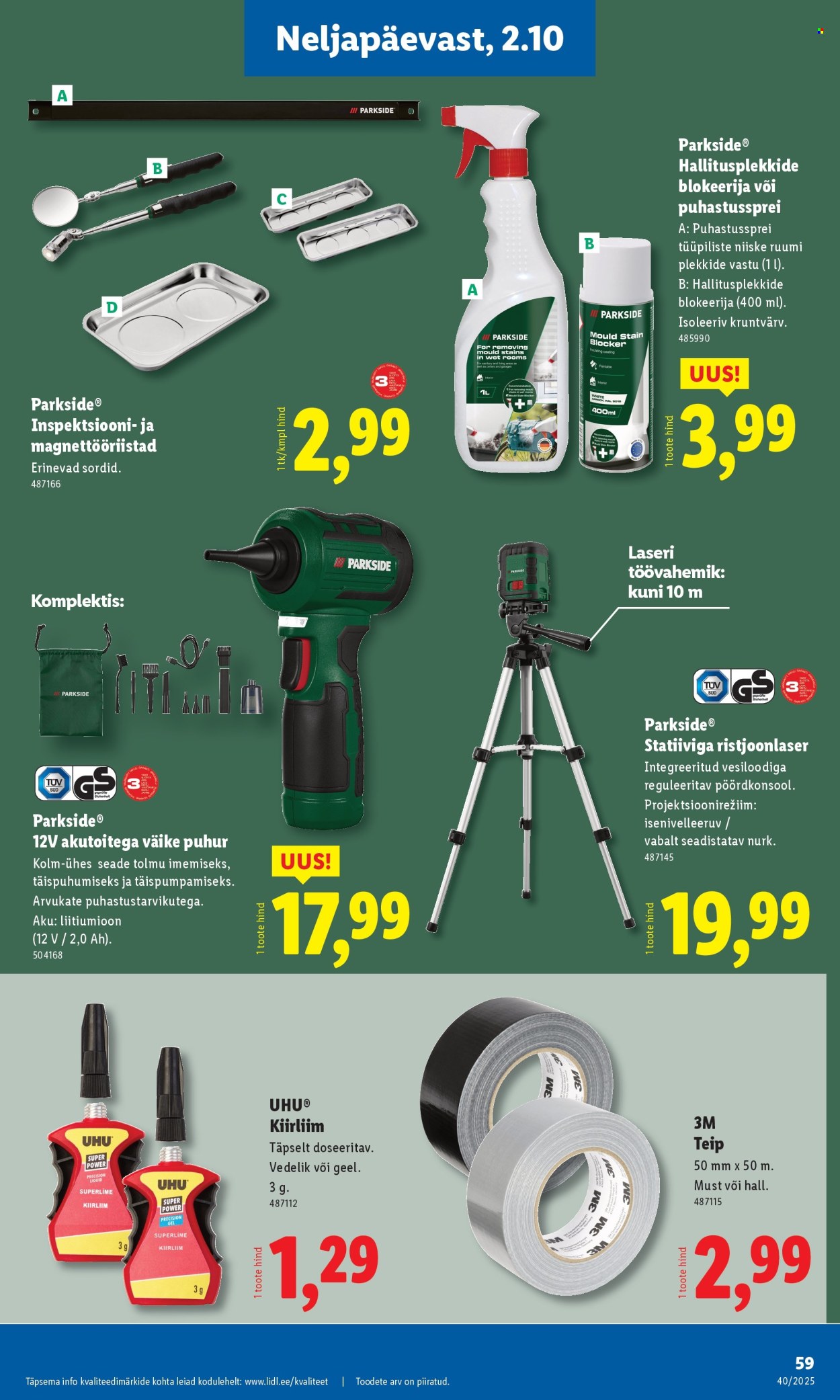lidl - Lidl kliendileht - Nädalalõpu pakkumised (2.10 - 5.10.2025) - page: 59