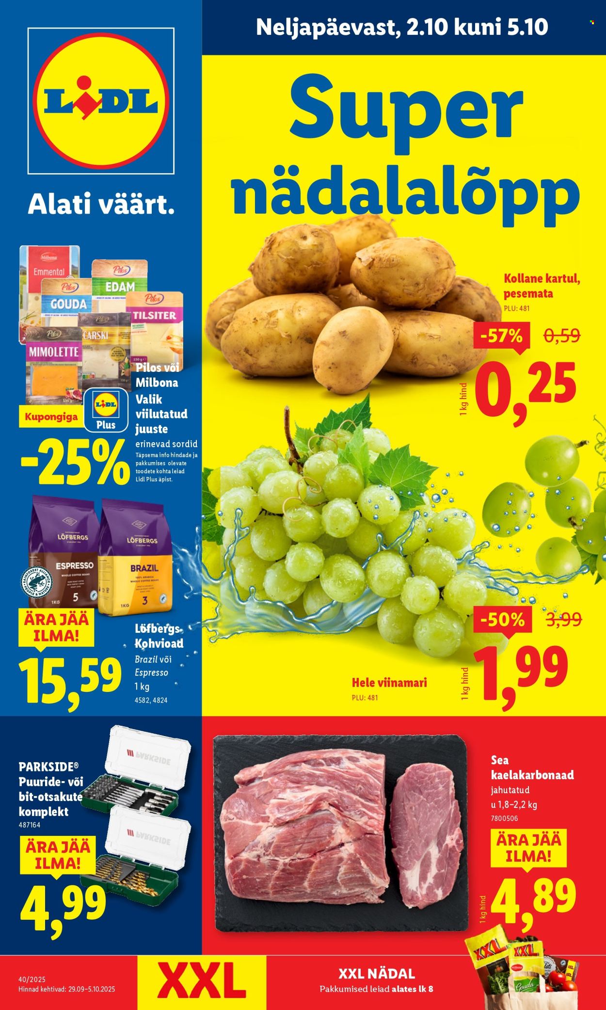 lidl - Lidl kliendileht - Nädalalõpu pakkumised (2.10 - 5.10.2025)