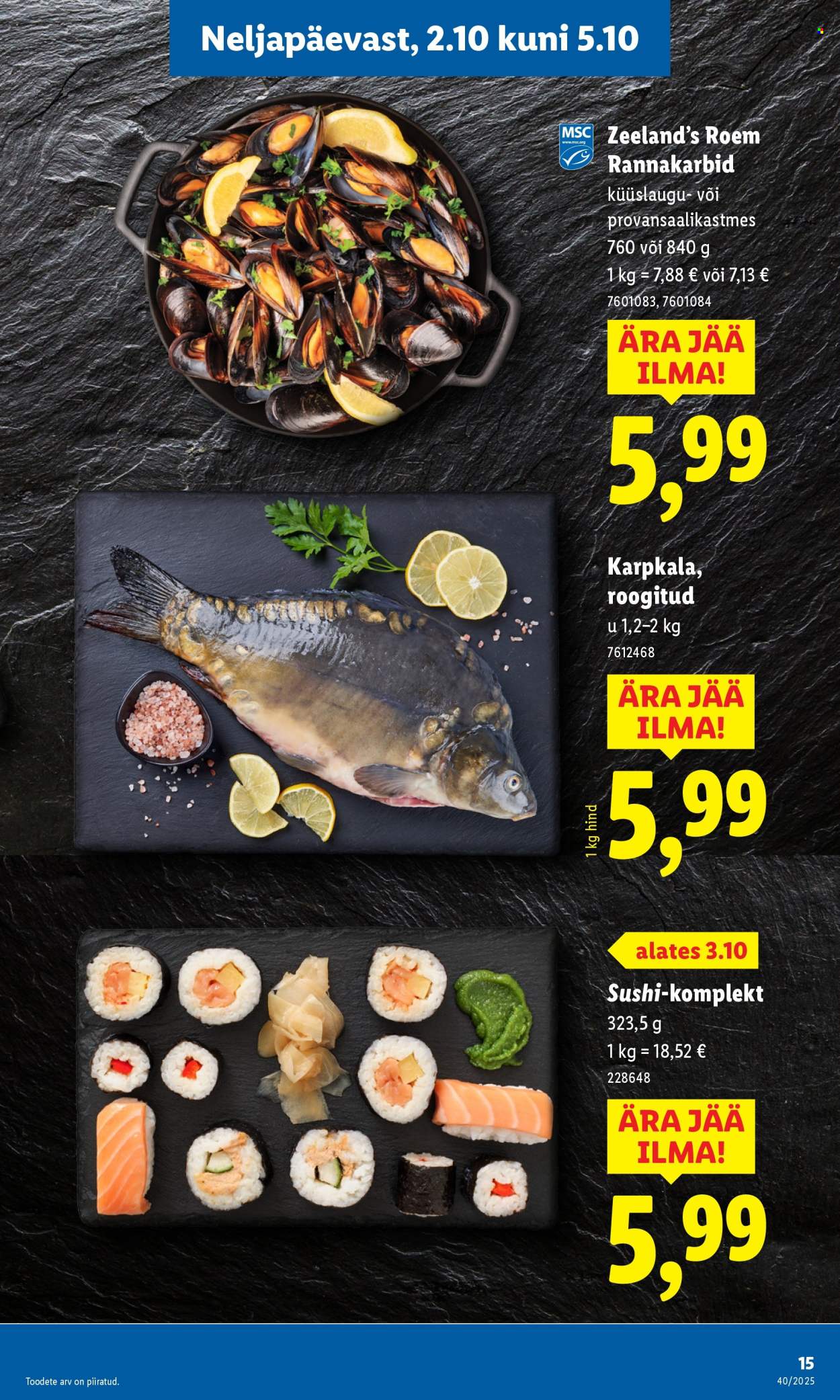 lidl - Lidl kliendileht - Nädalalõpu pakkumised (2.10 - 5.10.2025) - page: 15