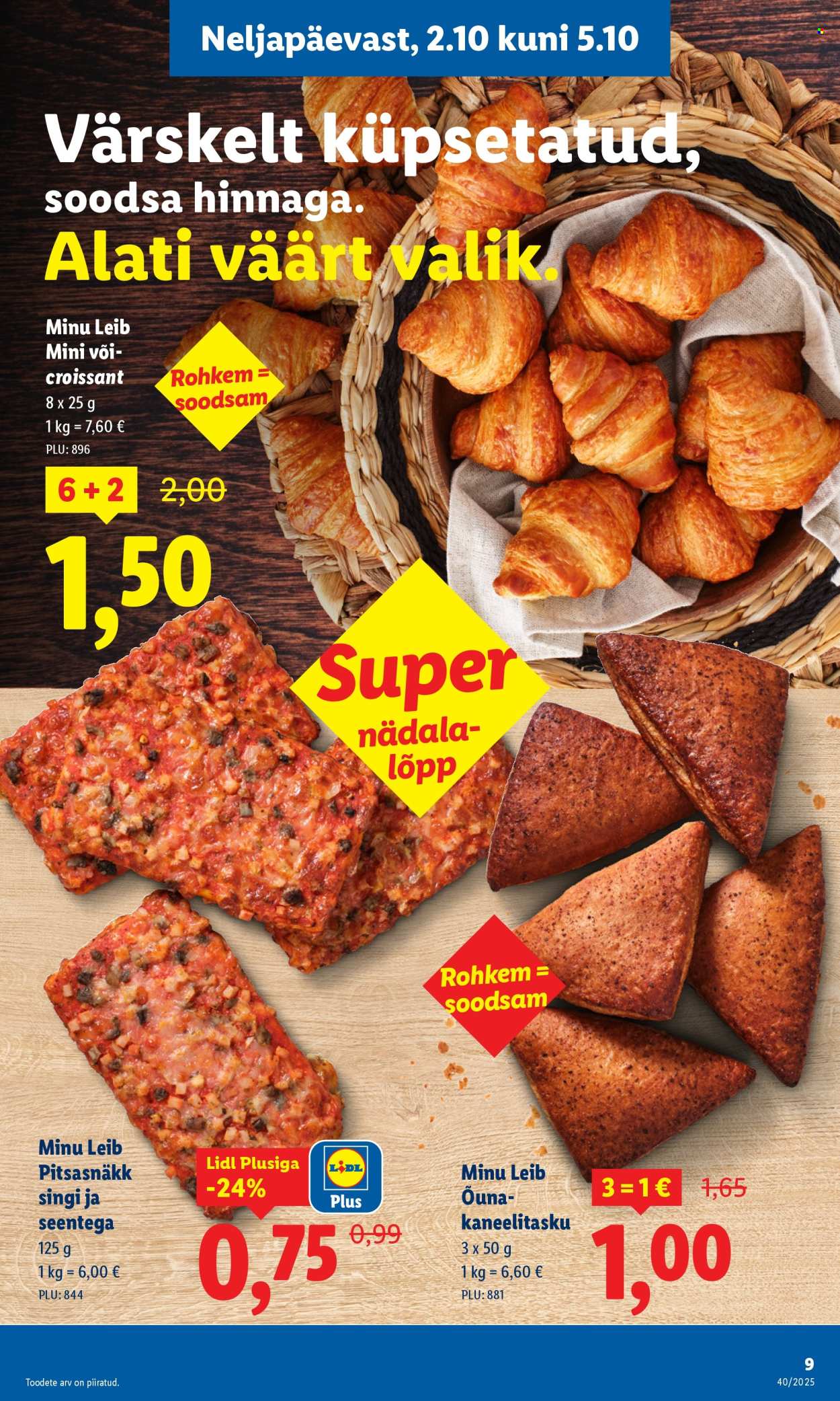 lidl - Lidl kliendileht - Nädalalõpu pakkumised (2.10 - 5.10.2025) - page: 9