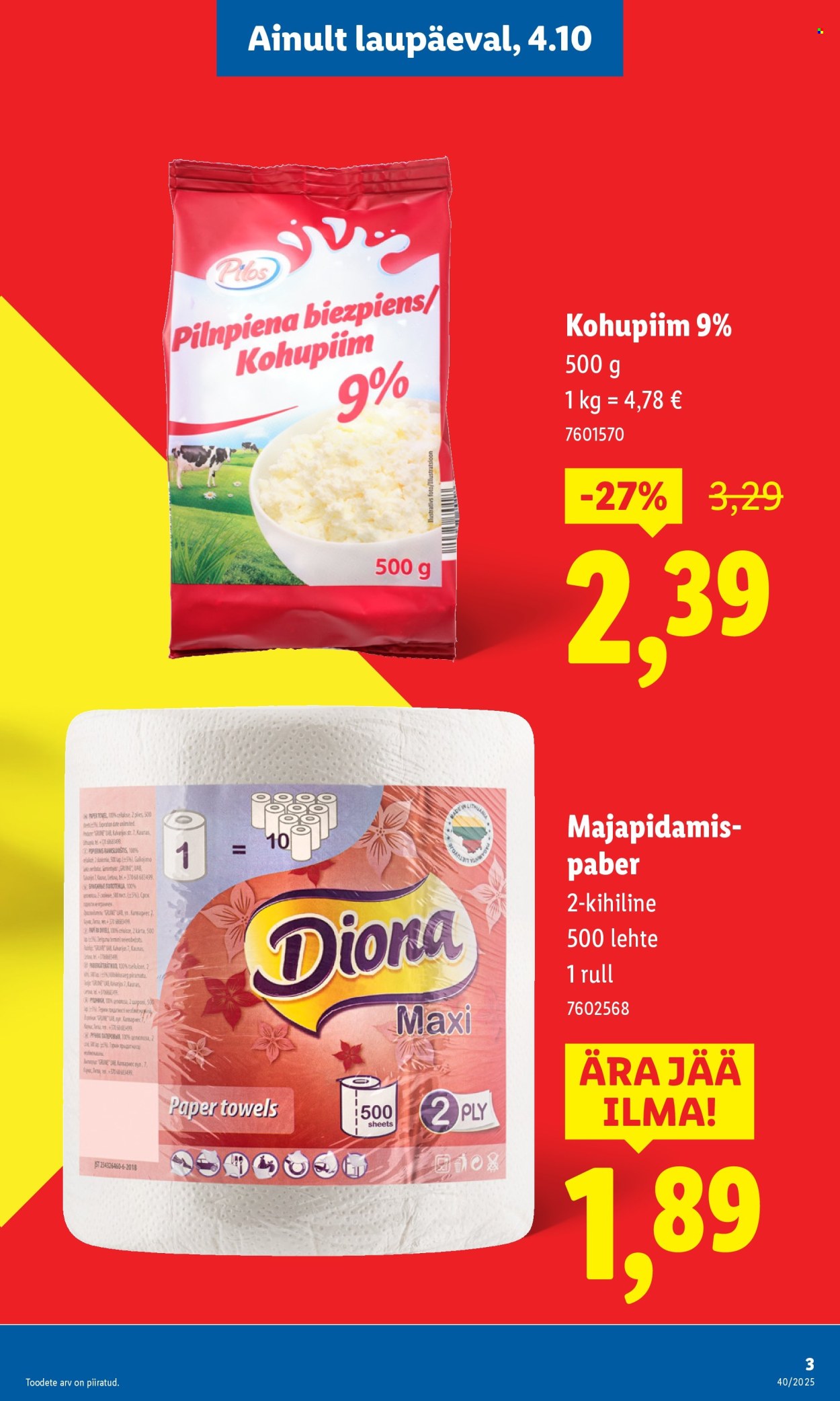 lidl - Lidl kliendileht - Nädalalõpu pakkumised (2.10 - 5.10.2025) - page: 3